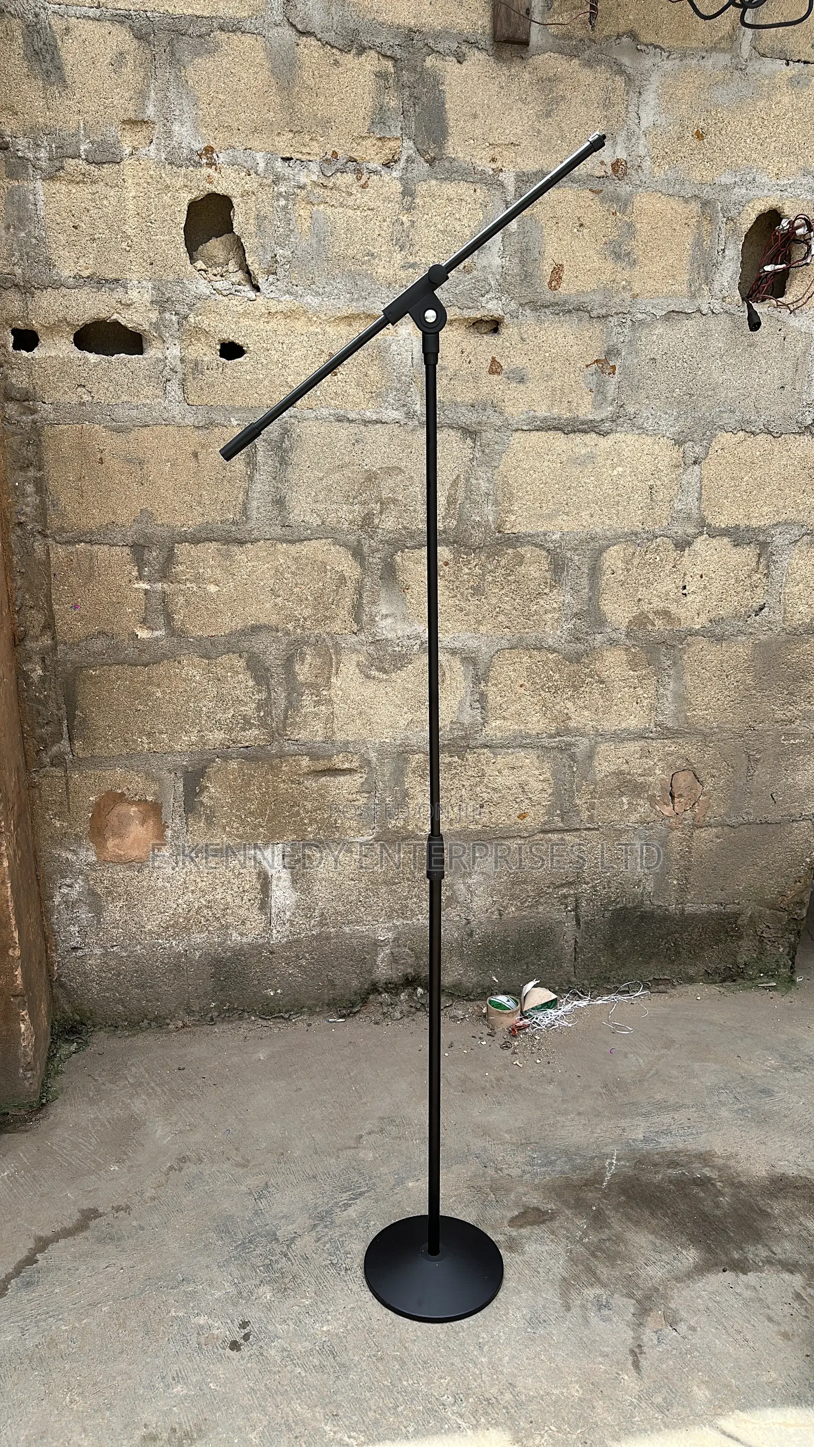 Professional Microphone Iron Round Base Stand With Holder/ Long Neck