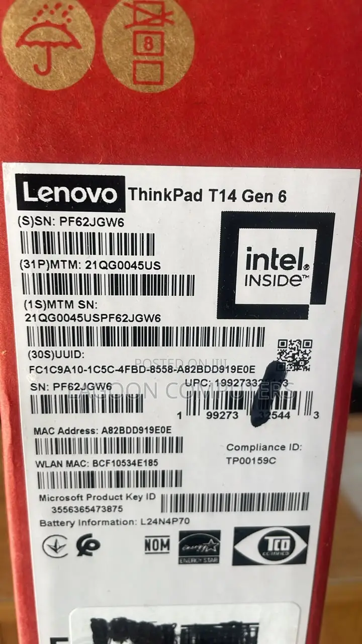 New Laptop Lenovo ThinkPad T14 G4 32GB Intel Core Ultra 7 SSD 32GB