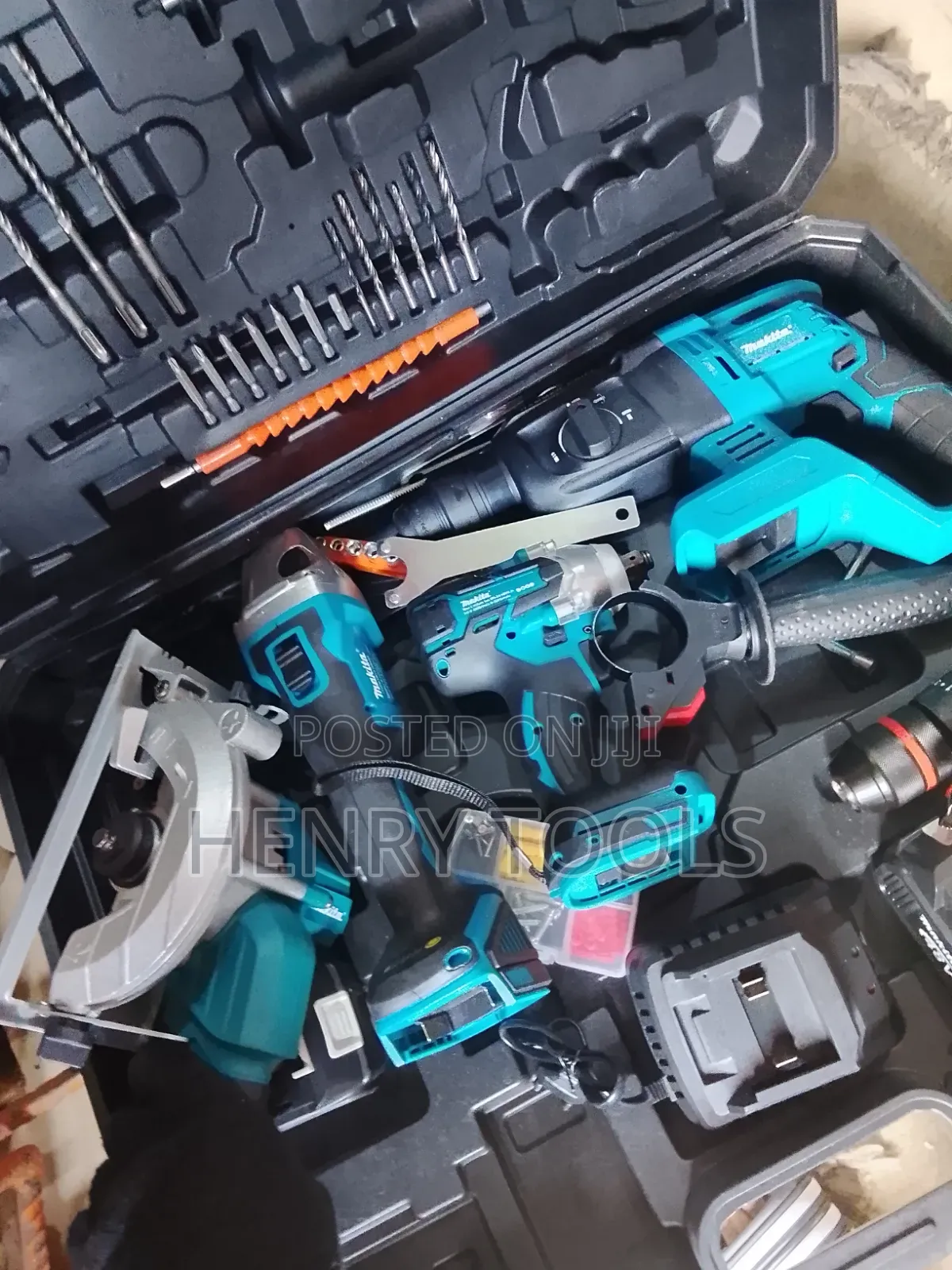 Cordless 5 in 1 Rotary Hammer. Angle Grinder. Impact Wrench. Brushless