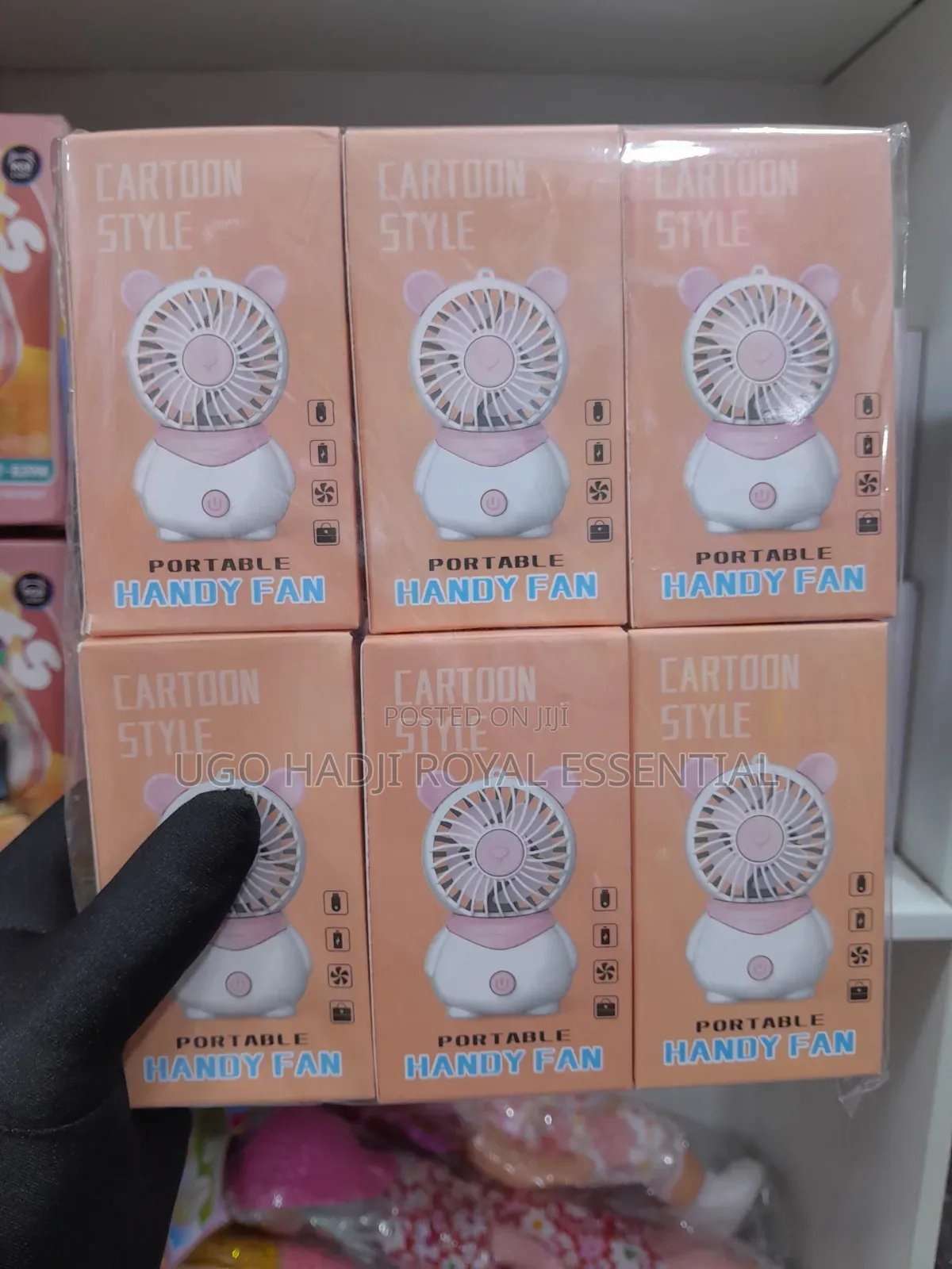 Cute Cartoon Style Portable Handy Fan - USB Rechargeable Mini Fan