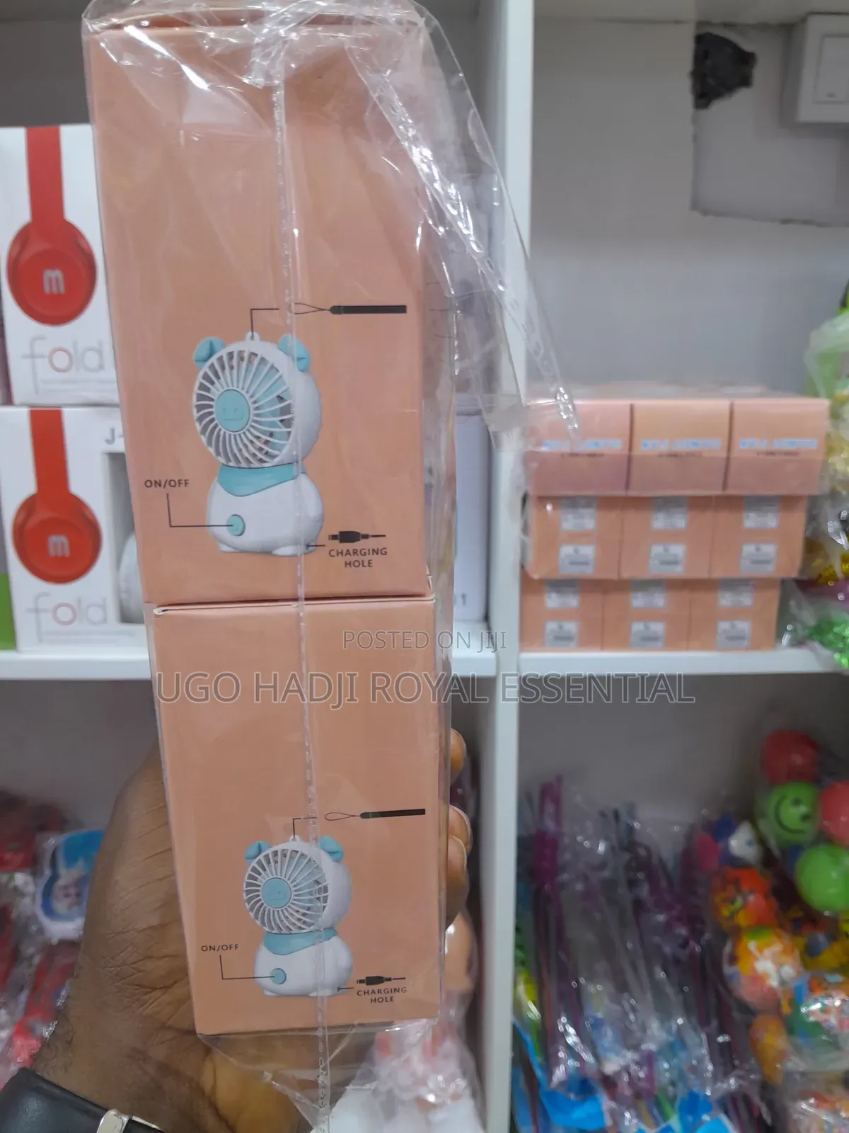 Cute Cartoon Style Portable Handy Fan - USB Rechargeable Mini Fan
