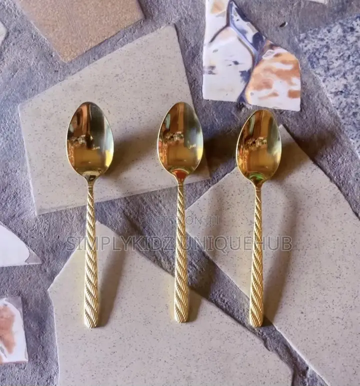 Gold Stainless Steel Spoon - 6pcs Spoon Only