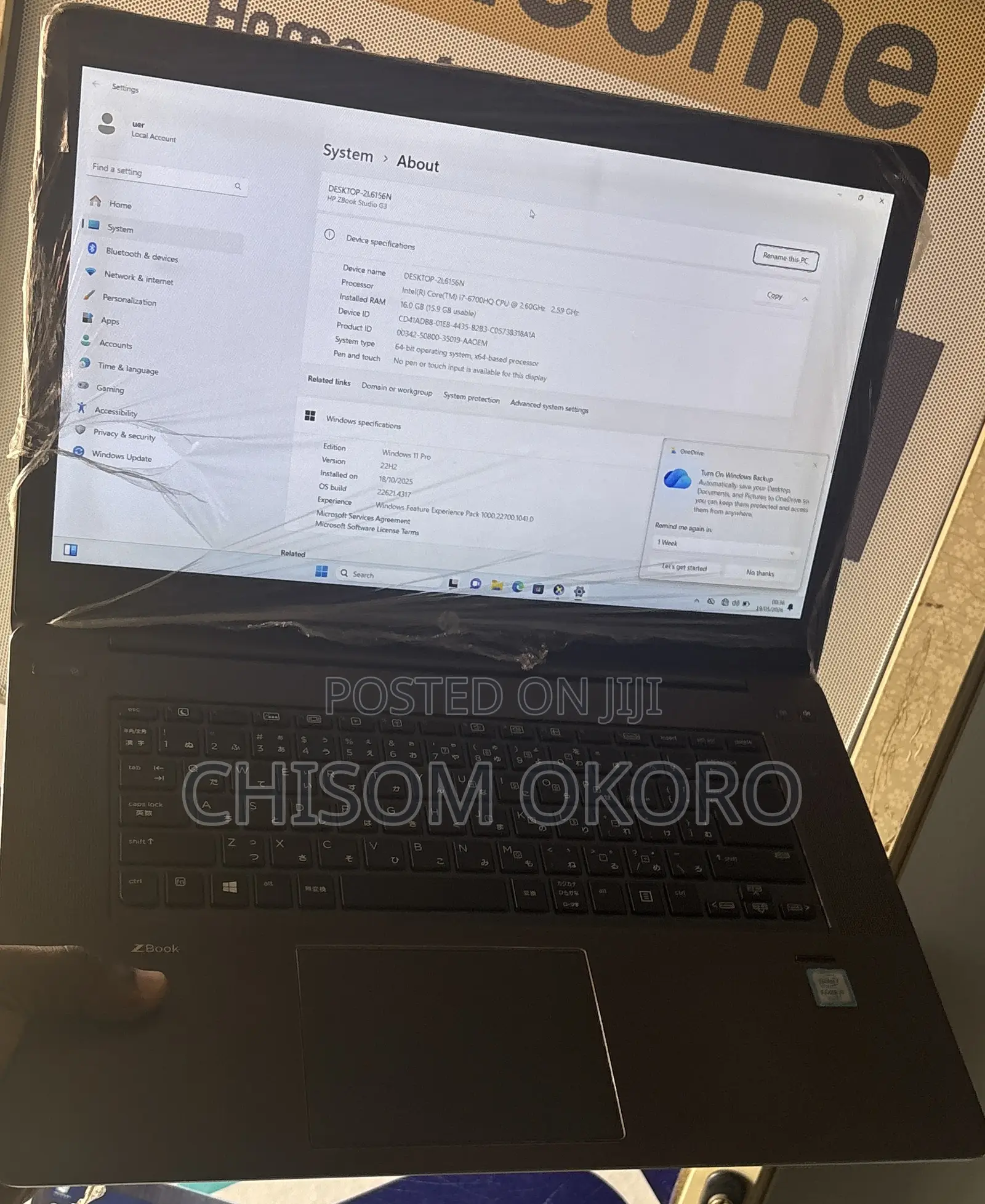 Laptop HP ZBook Studio G3 16GB Intel Core i7 SSD 512GB