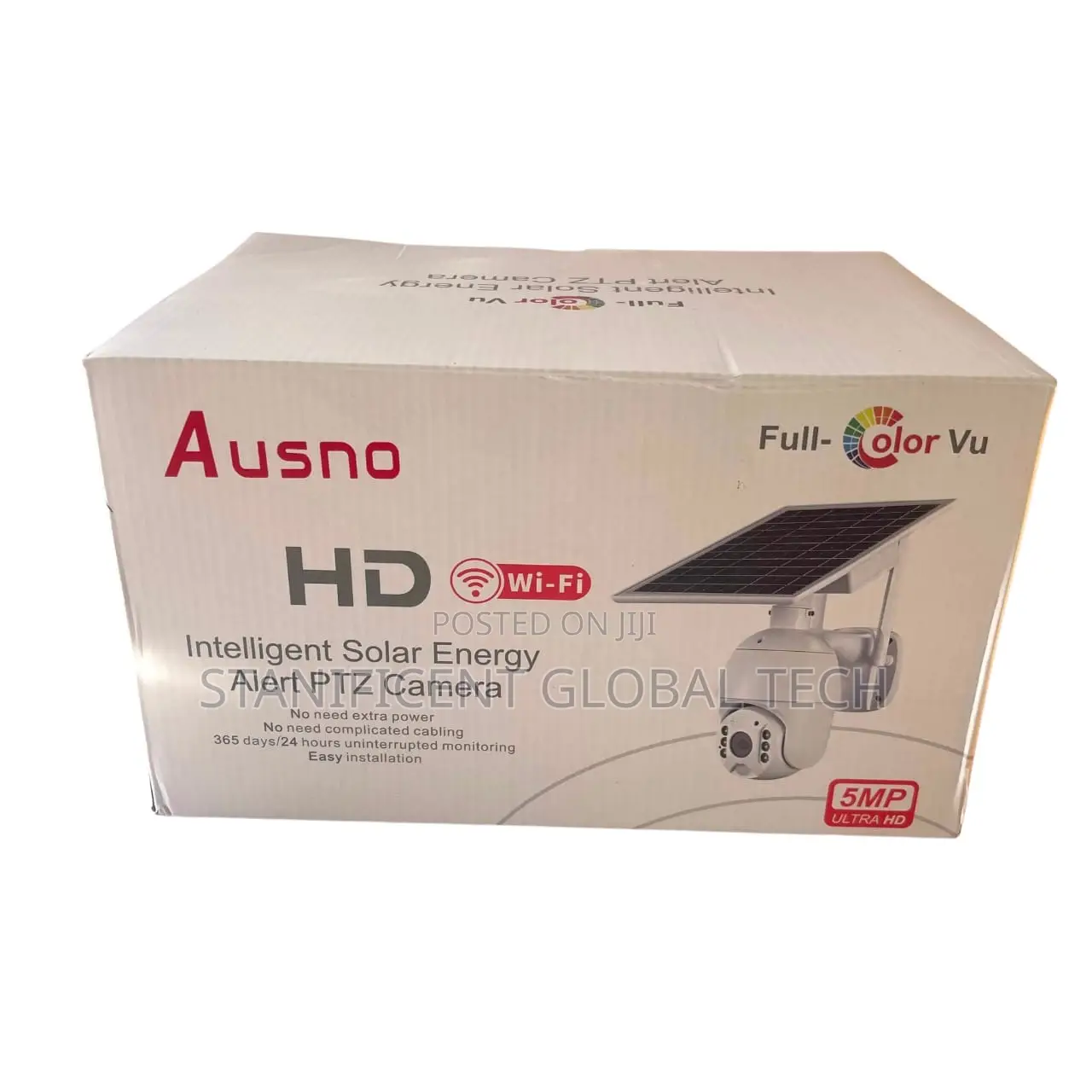 Ausno 5MP WiFi Single Lens Solar PTZ Big Outdoor Camera (UBox App)