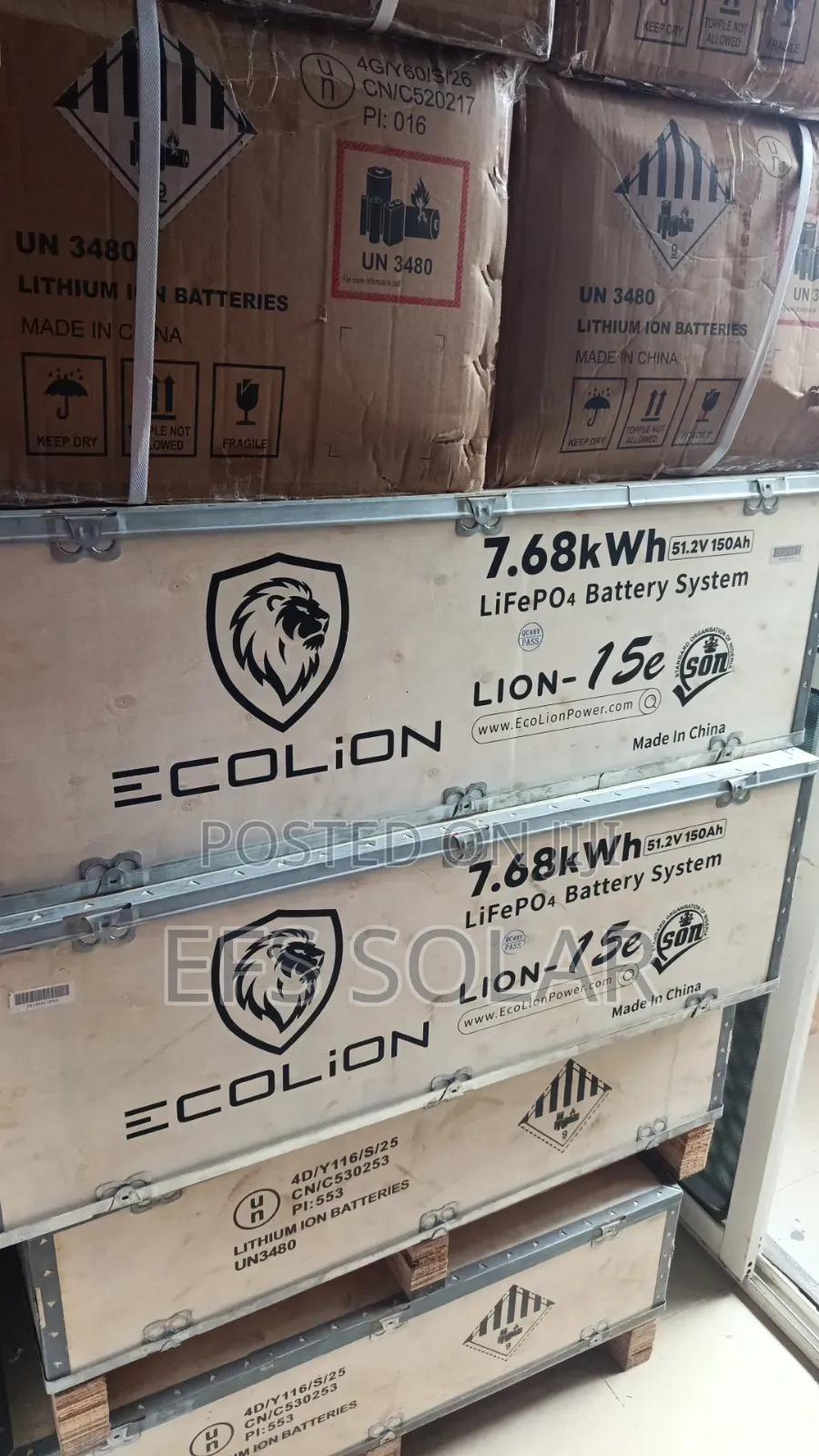 Ecolion 7.68kWh 51.2V 150Ah Lithium Battery