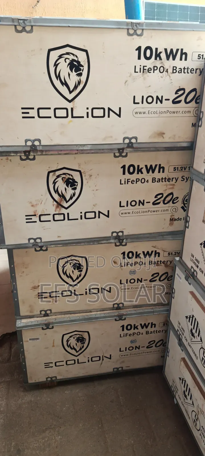 Ecolion 10kWh 51.2V LiFePO4 Lithium Battery