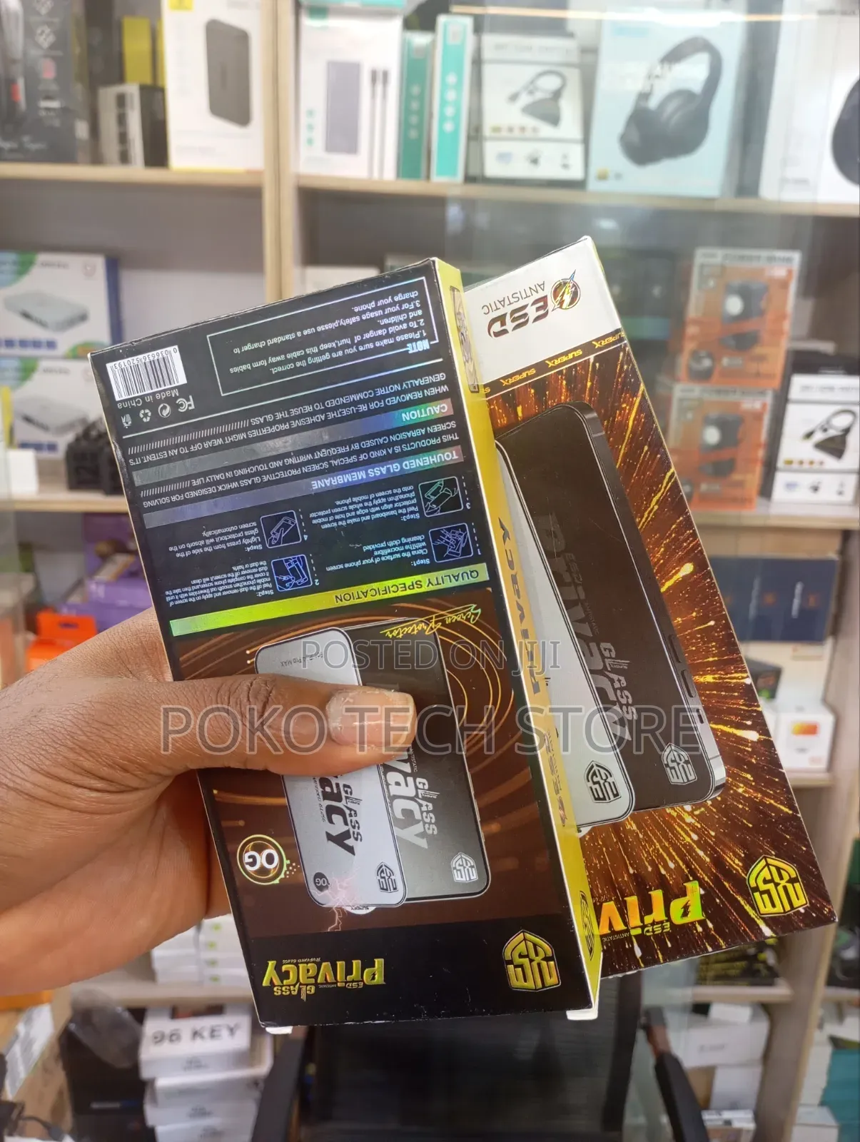 ESD Antistatic OG Privacy Tempered Glass Screen Protector