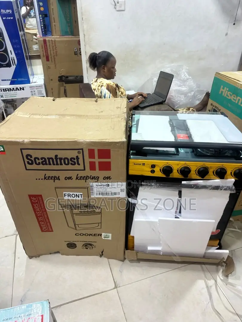 Scanfrost Four Ring Freestanding Gas Cooker 60by60