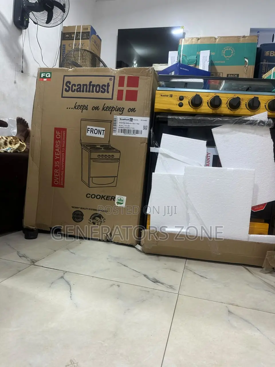 Scanfrost Four Ring Freestanding Gas Cooker 60by60