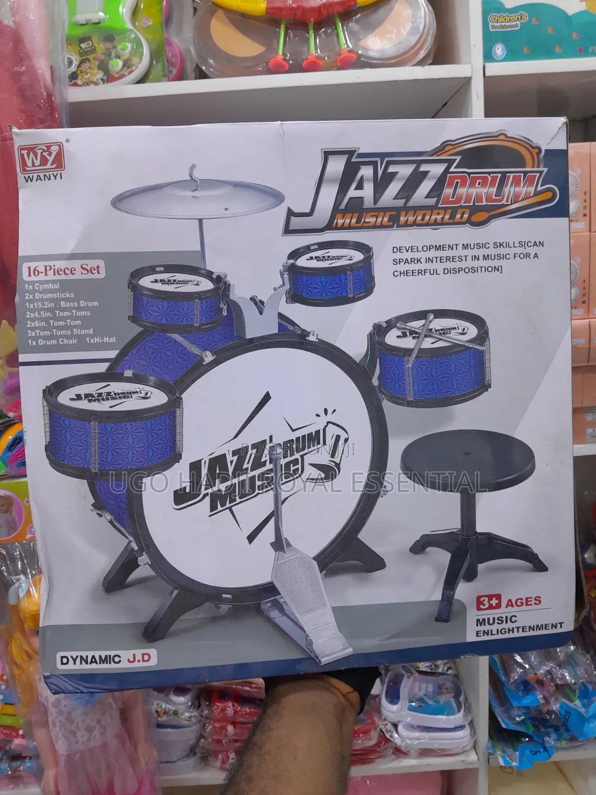 Children's 16-Piece Jazz Drum Music World Toy Set