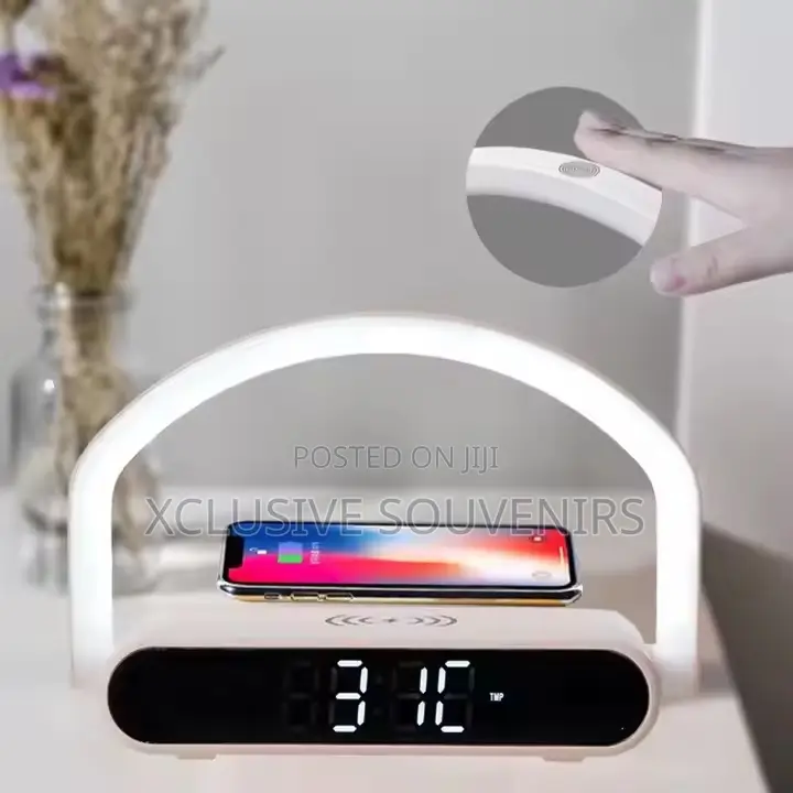 LED Portable Wireless Charging Electronic Clock Time Date Temperature