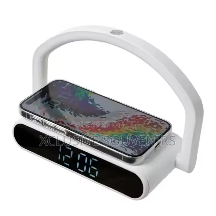 LED Portable Wireless Charging Electronic Clock Time Date Temperature