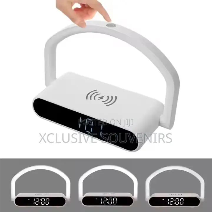 LED Portable Wireless Charging Electronic Clock Time Date Temperature