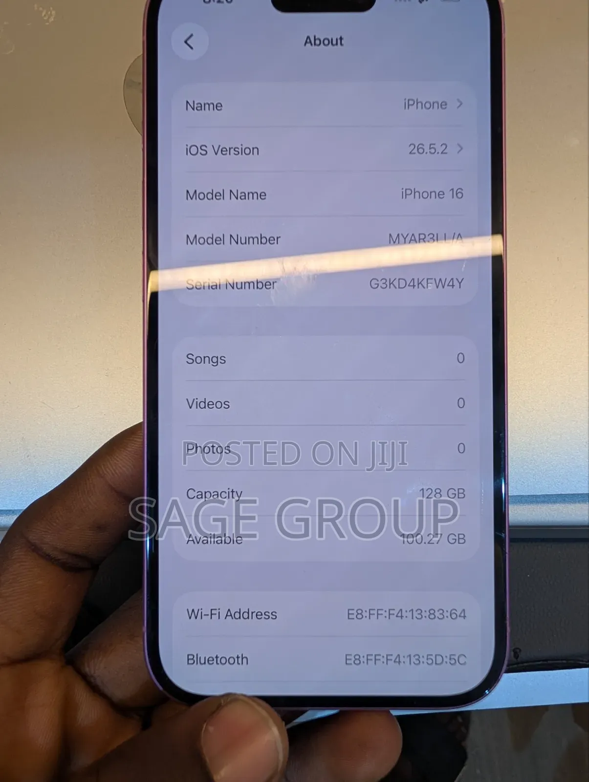 New Apple iPhone 16 128 GB Pink