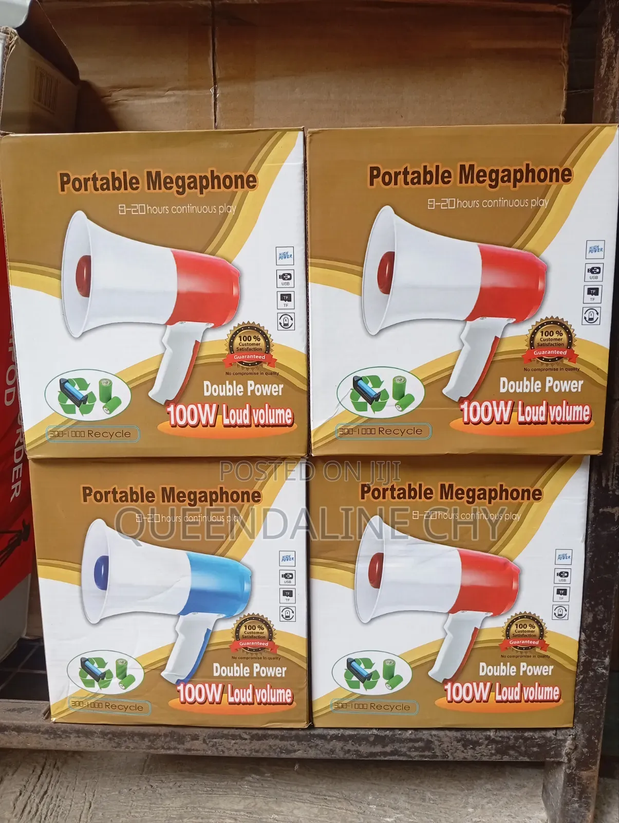 Portable Megaphone ( Double Power 100w Loud Volume)