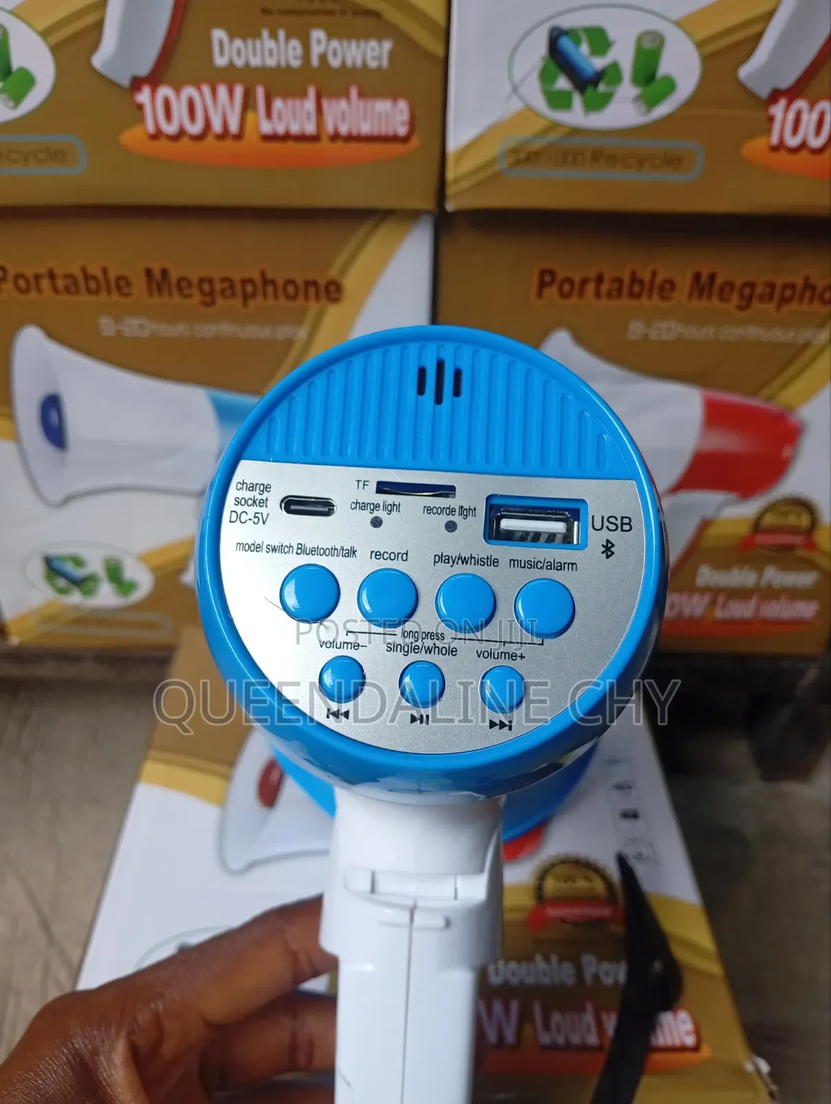 Portable Megaphone ( Double Power 100w Loud Volume)
