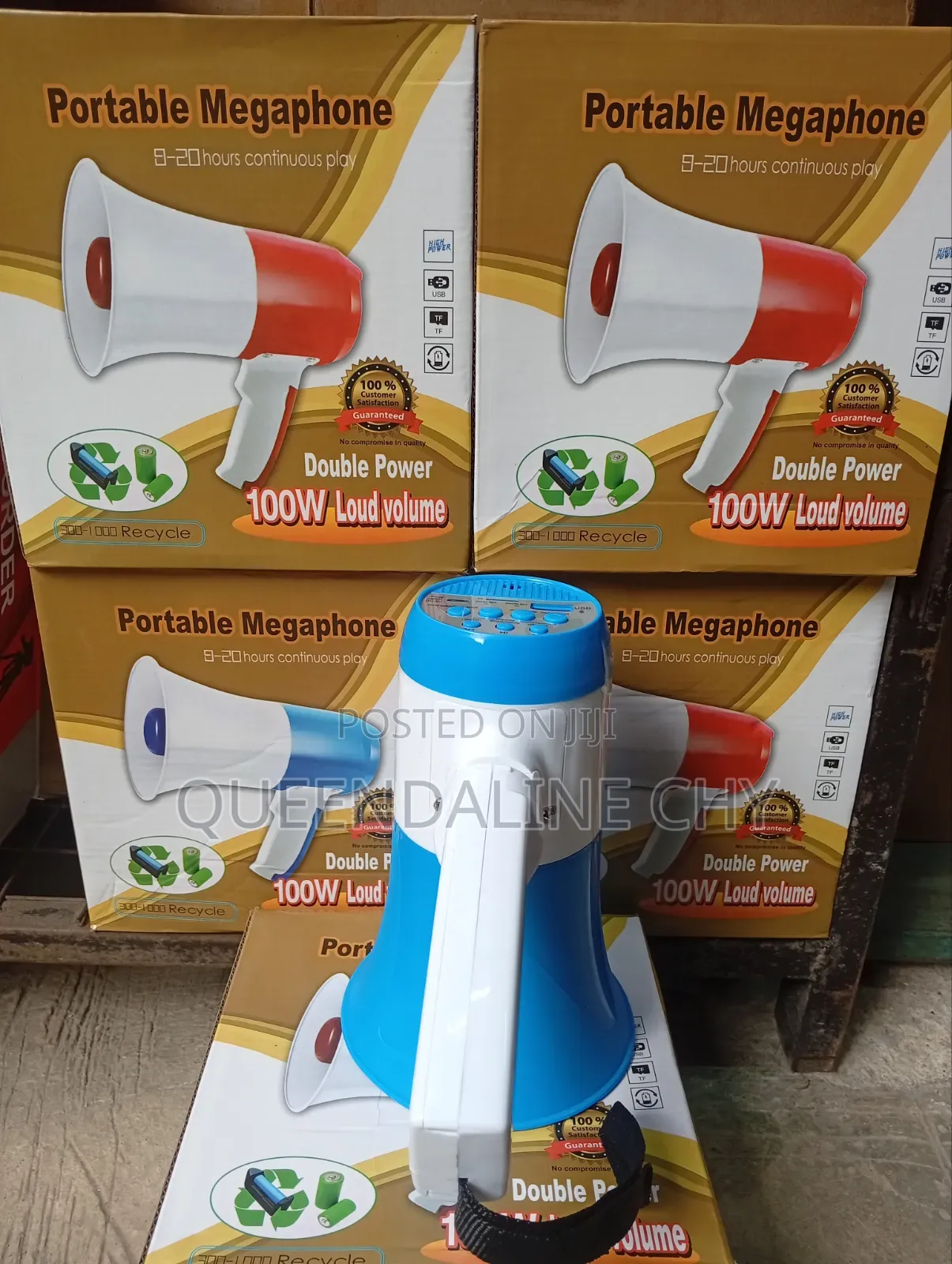 Portable Megaphone ( Double Power 100w Loud Volume)