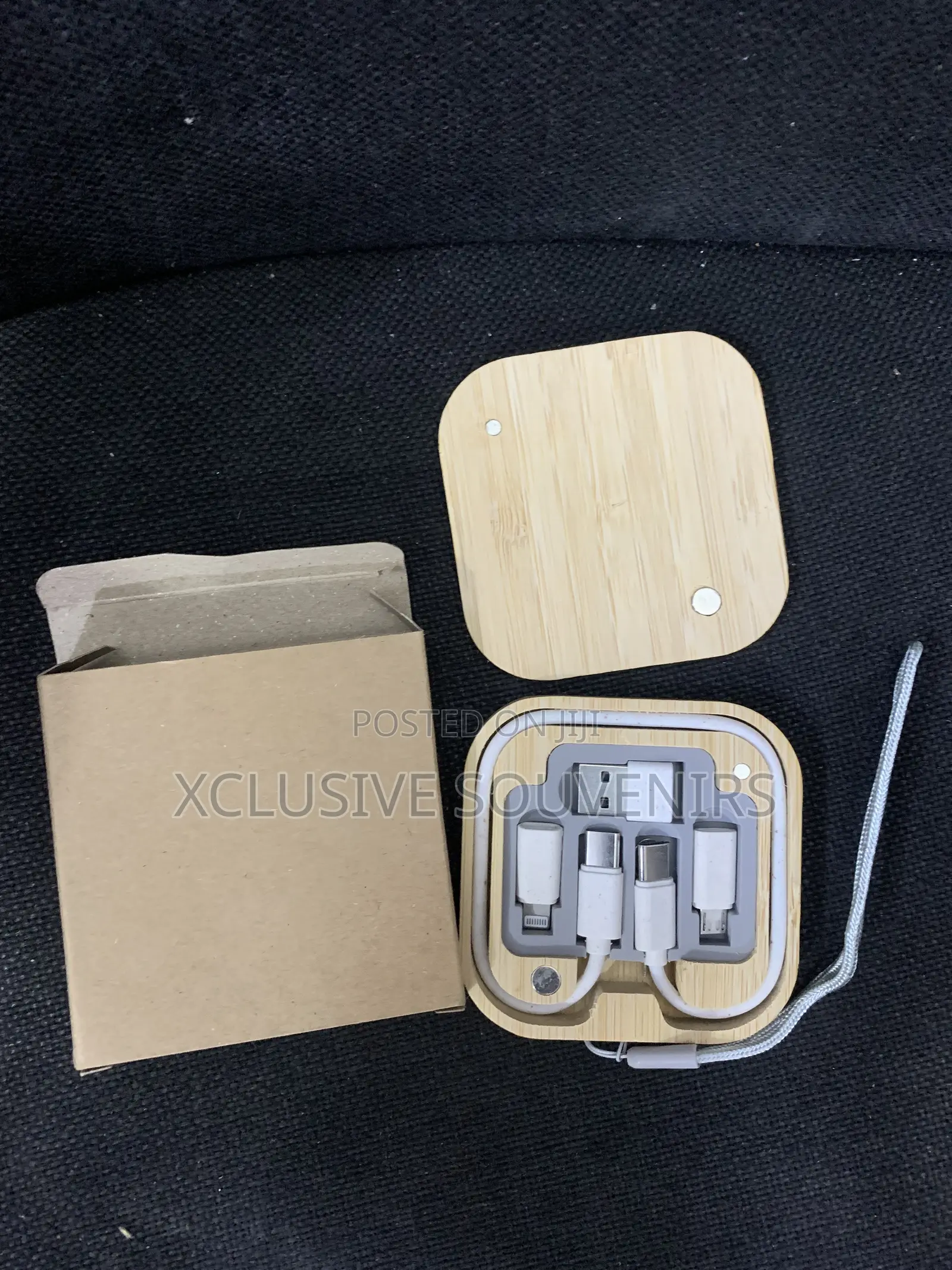 6in1 USB TypeC Eco-Friendly Bamboo Multifunctional Charging Cable Kit