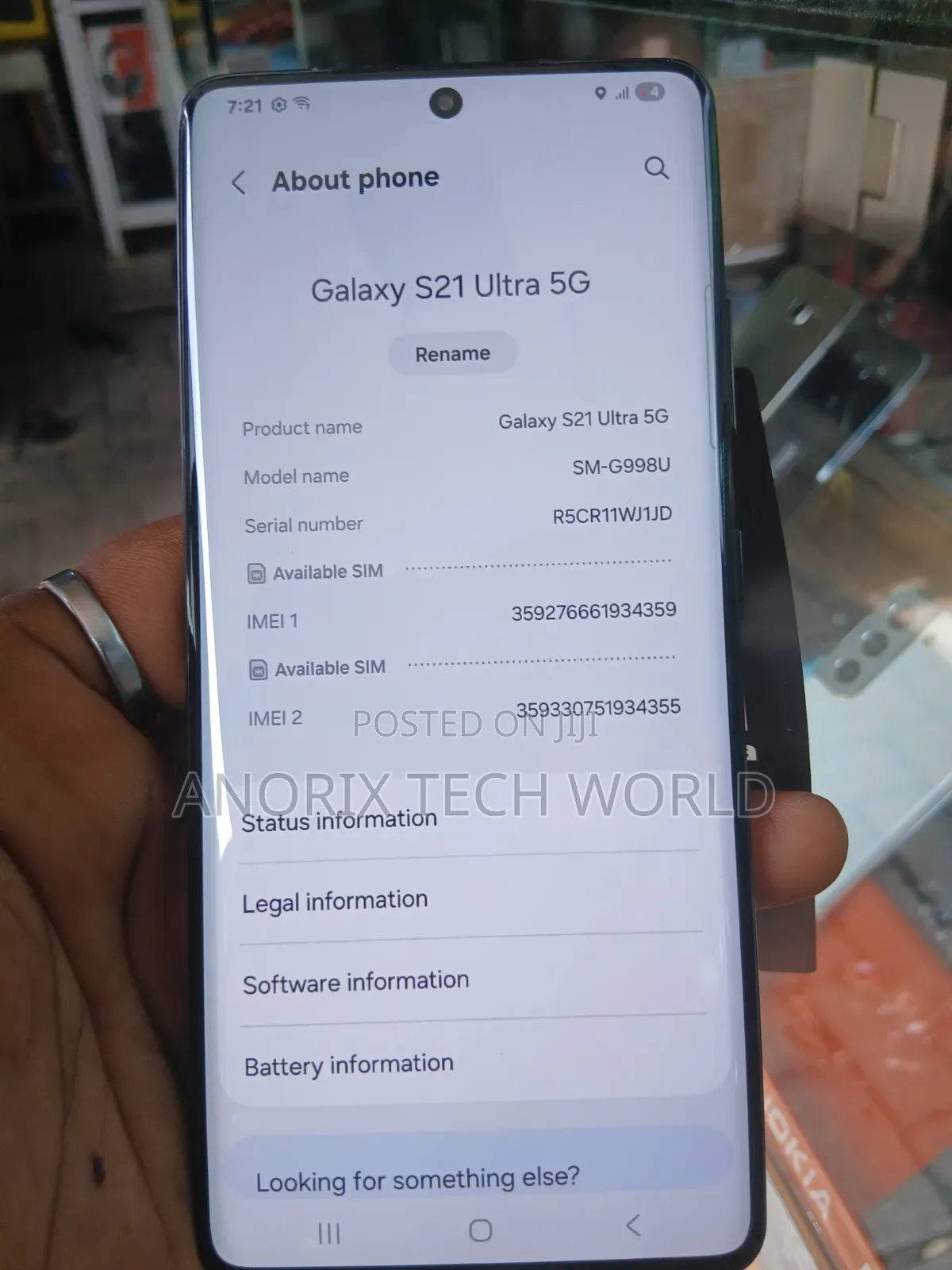 Samsung Galaxy S21 5G 128 GB Black