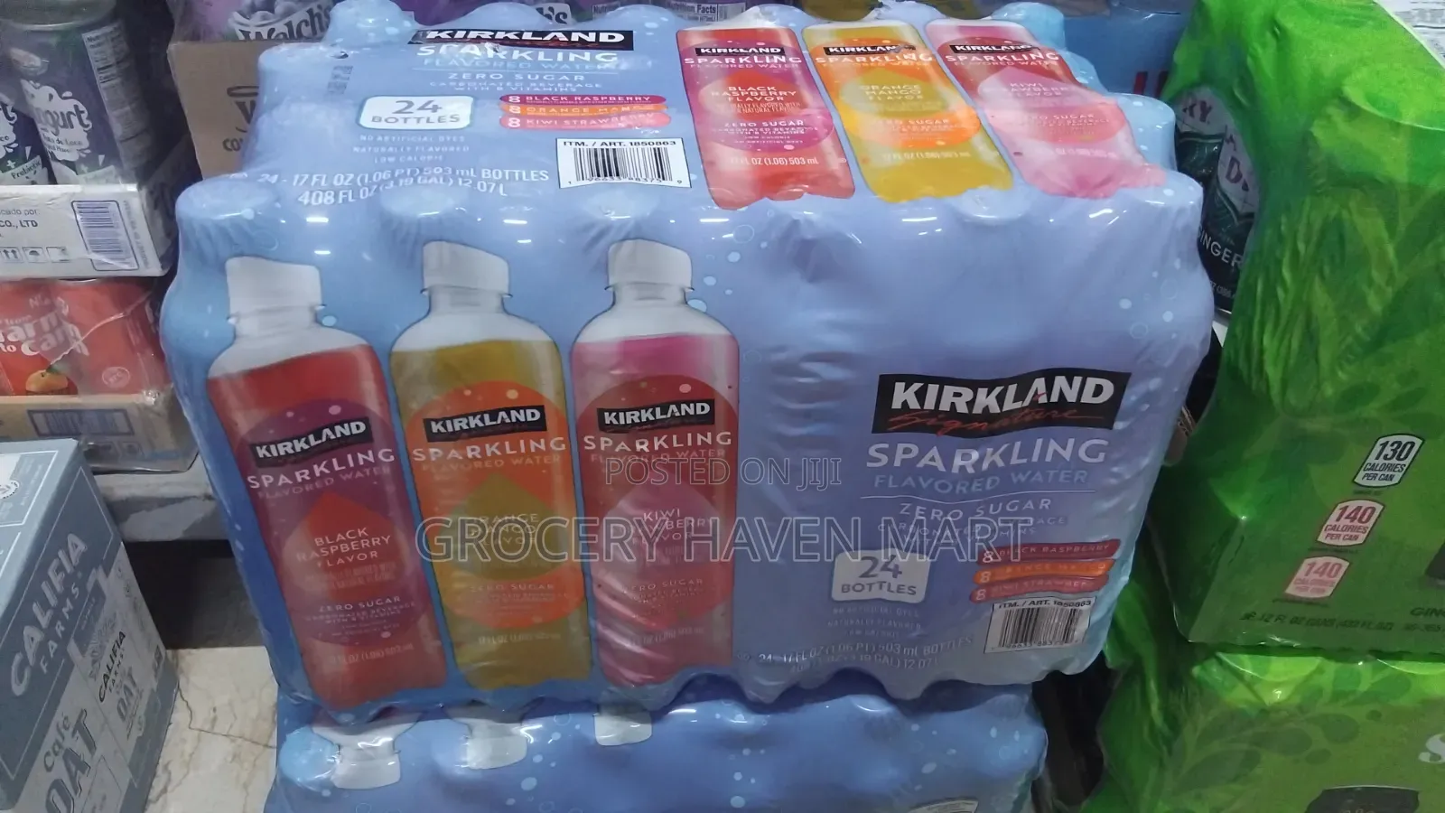 Kirkland Flavored Sparkling Water Variety Zero Sugar 24× 503ml