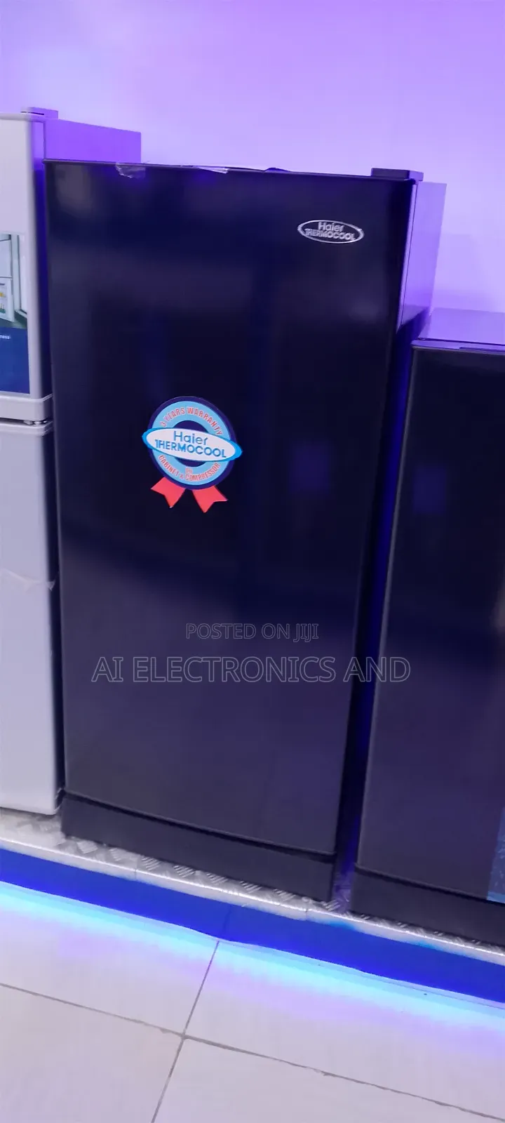 Haier Thermocool Latest Single Door Refrigerator Model 217BA Black.