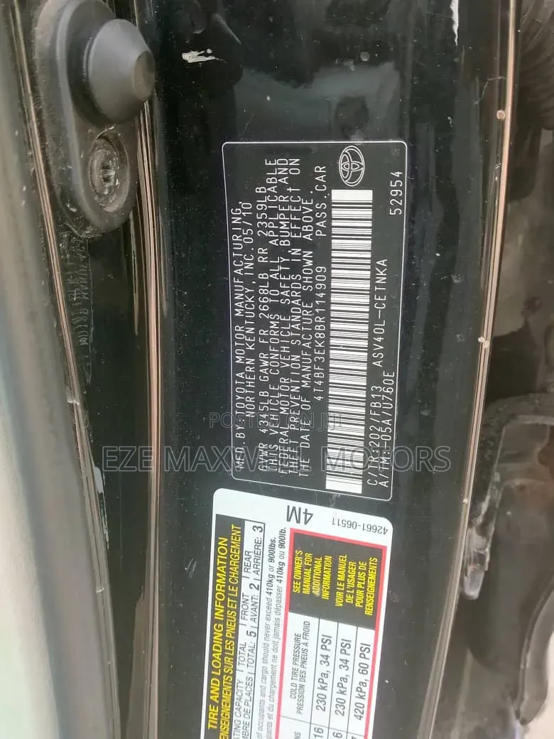 Toyota Camry 2010 Black