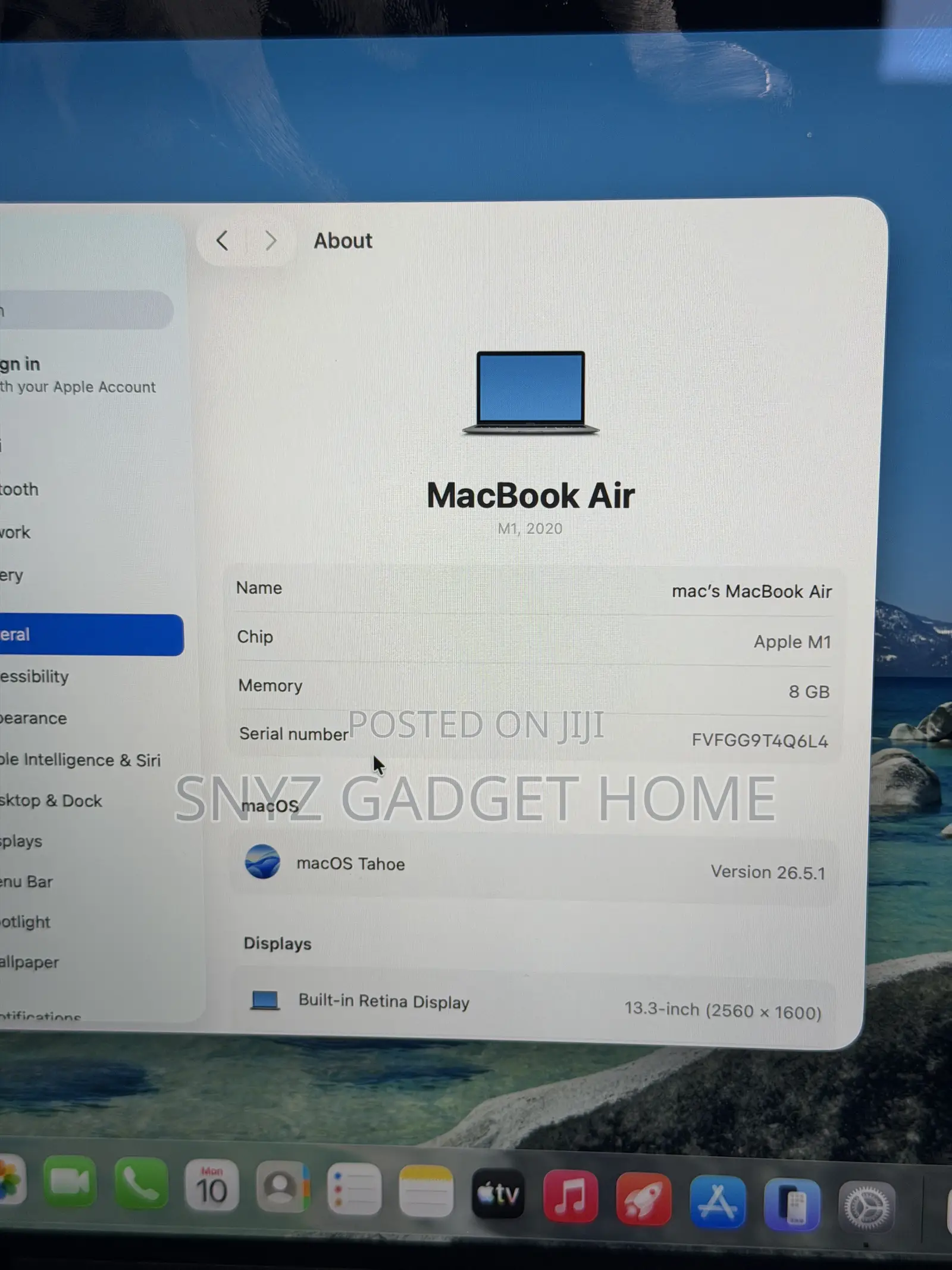 Laptop Apple MacBook Air 2020 M1 8GB Apple M1 SSD 256GB