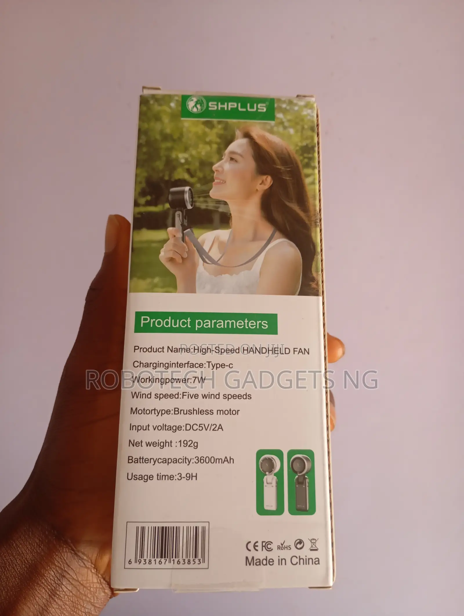 Shplus High Speed Handheld Fan