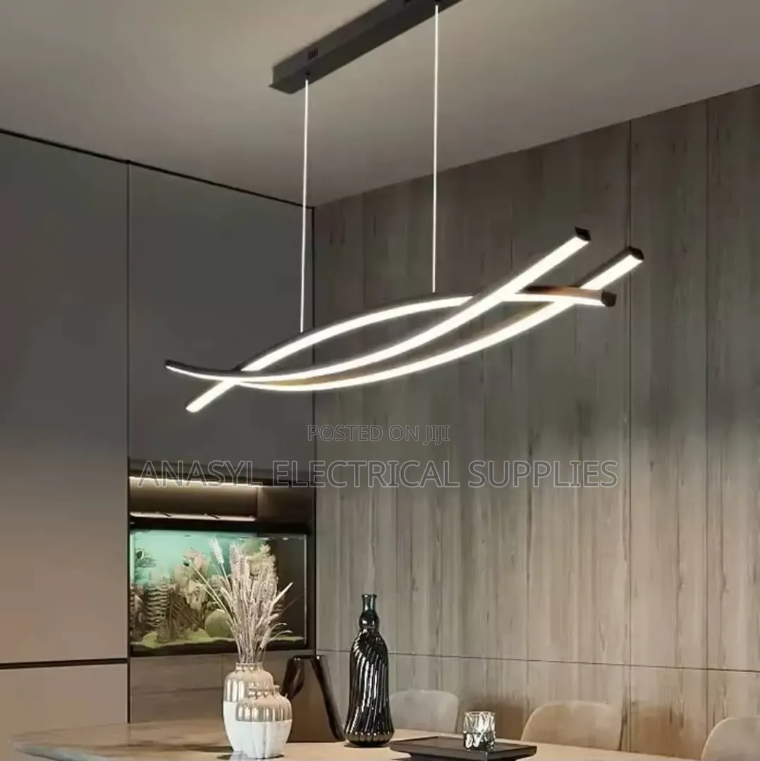 Modern Luxury Nordic Style Stacked Linear Shaped LED Pendant Light