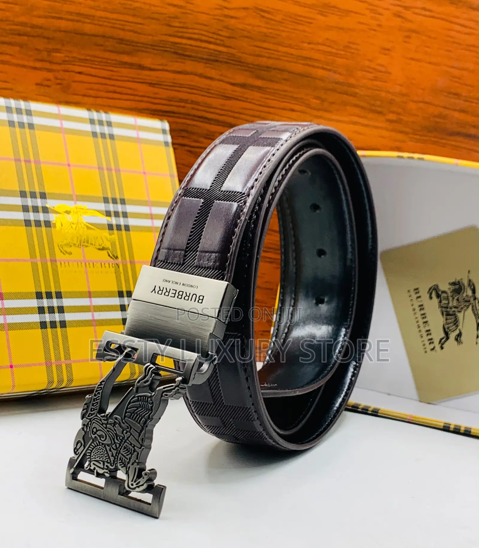 High Quality Luxury Burberry Genuine Leather Belt