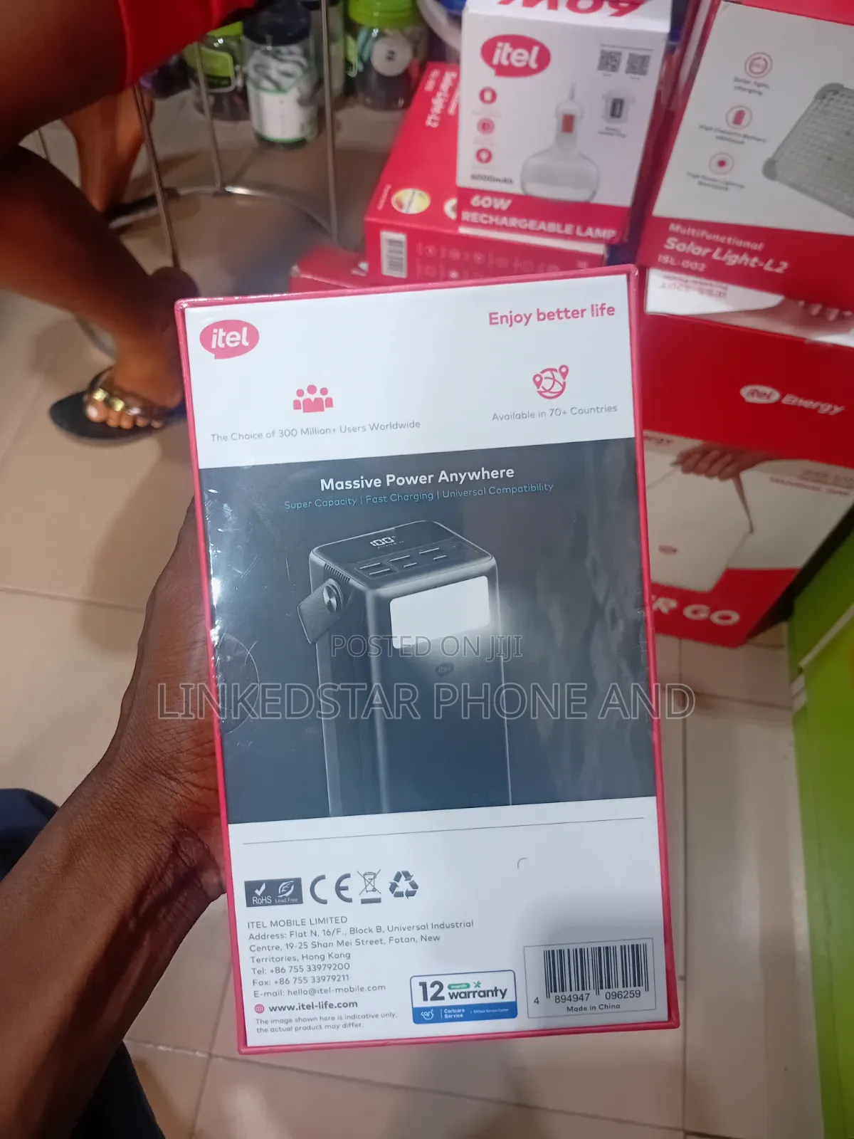 Itel 60000mah Power Bank 22.5W Supercharge Fast With Light Display