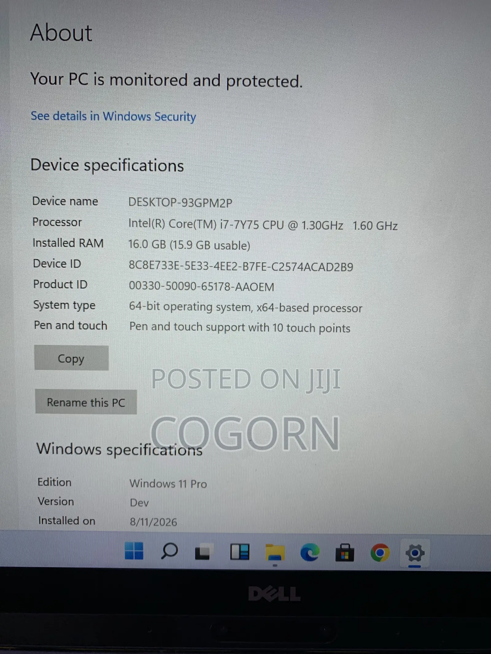 Laptop Dell XPS 13 (9365) 16GB Intel Core i7 SSD 512GB