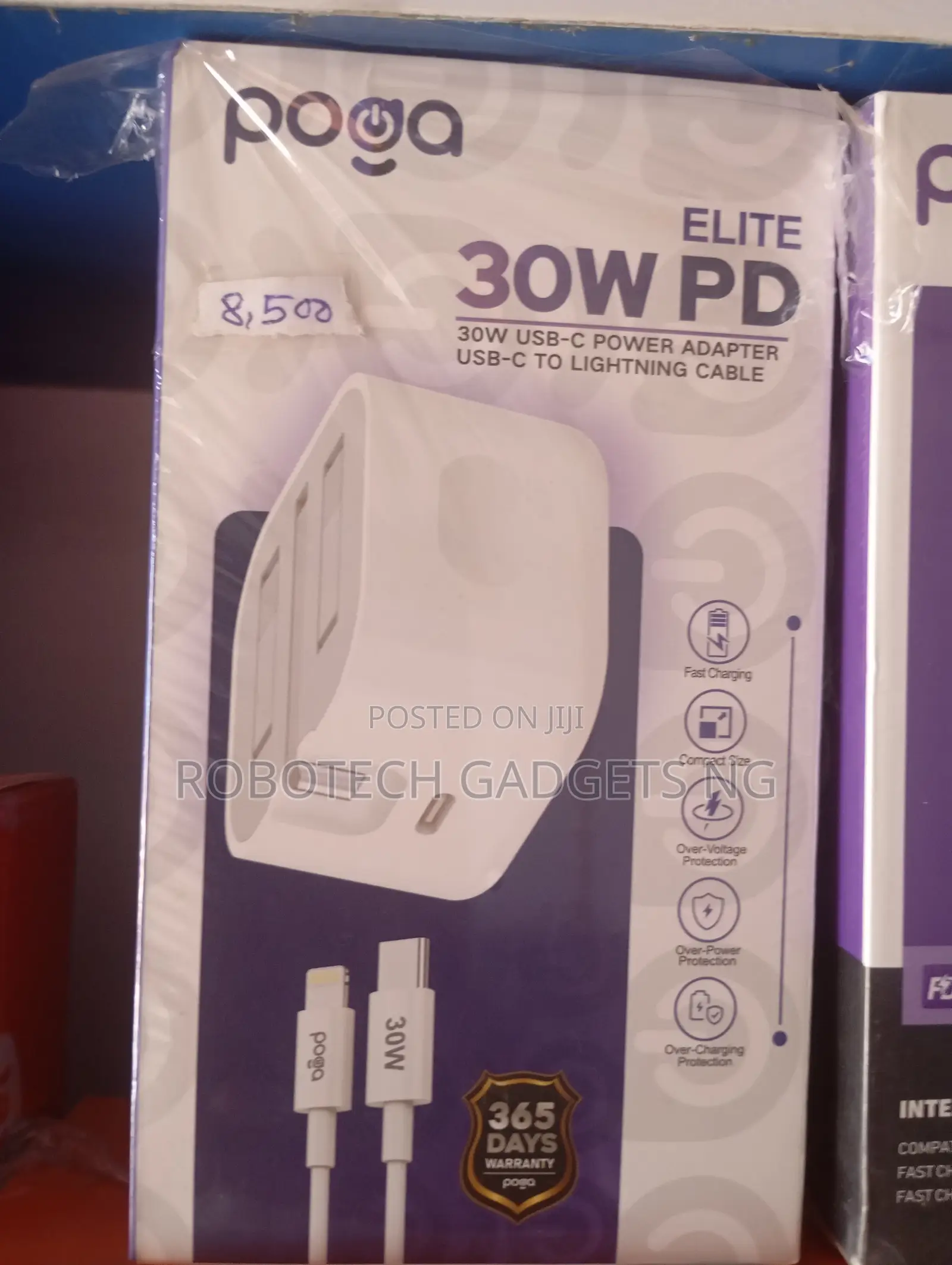 Poga 30W Charger Type-C to Lighting Cable