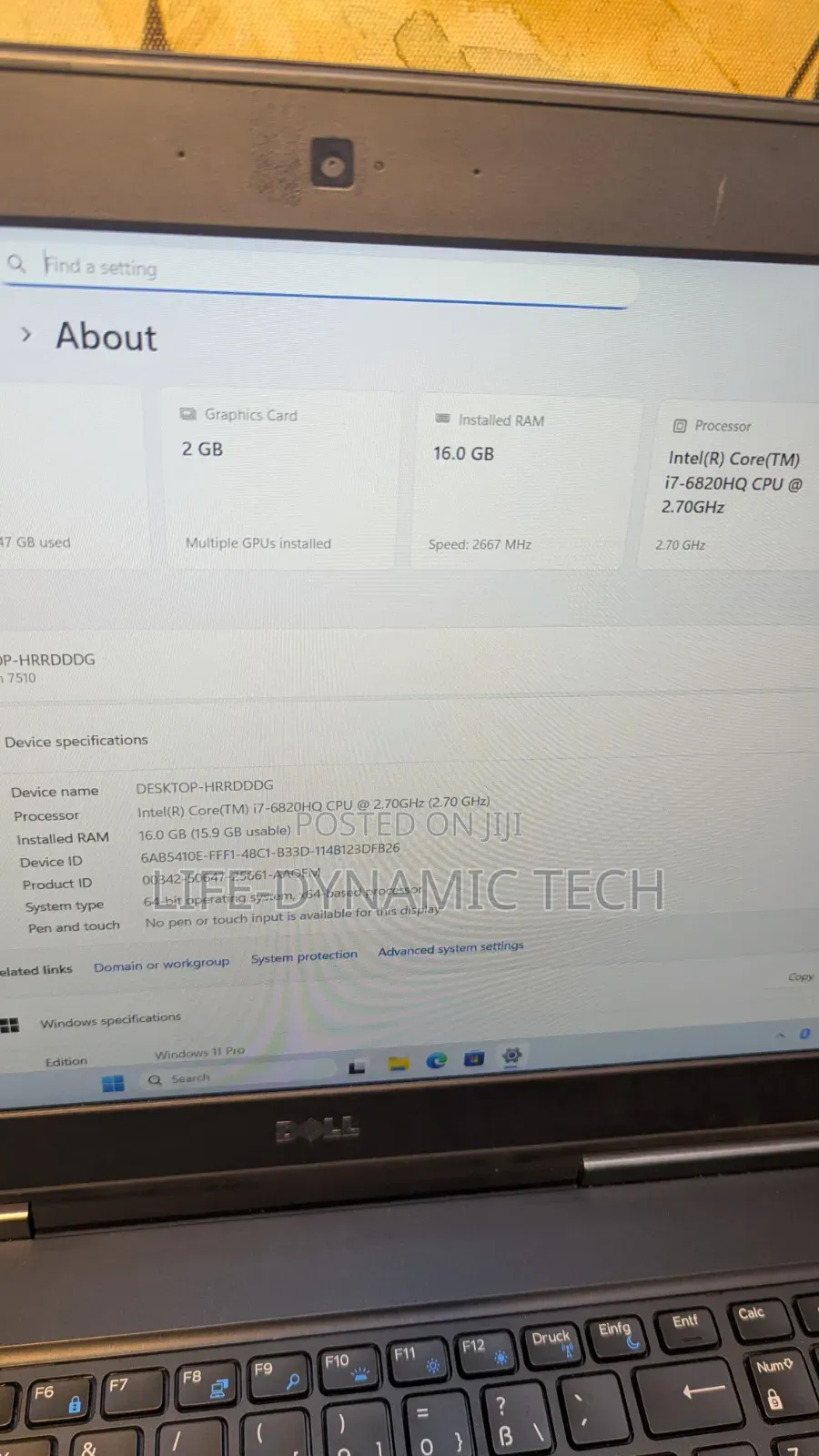 Laptop Dell Precision 7510 16GB Intel Core i7 SSD 512GB