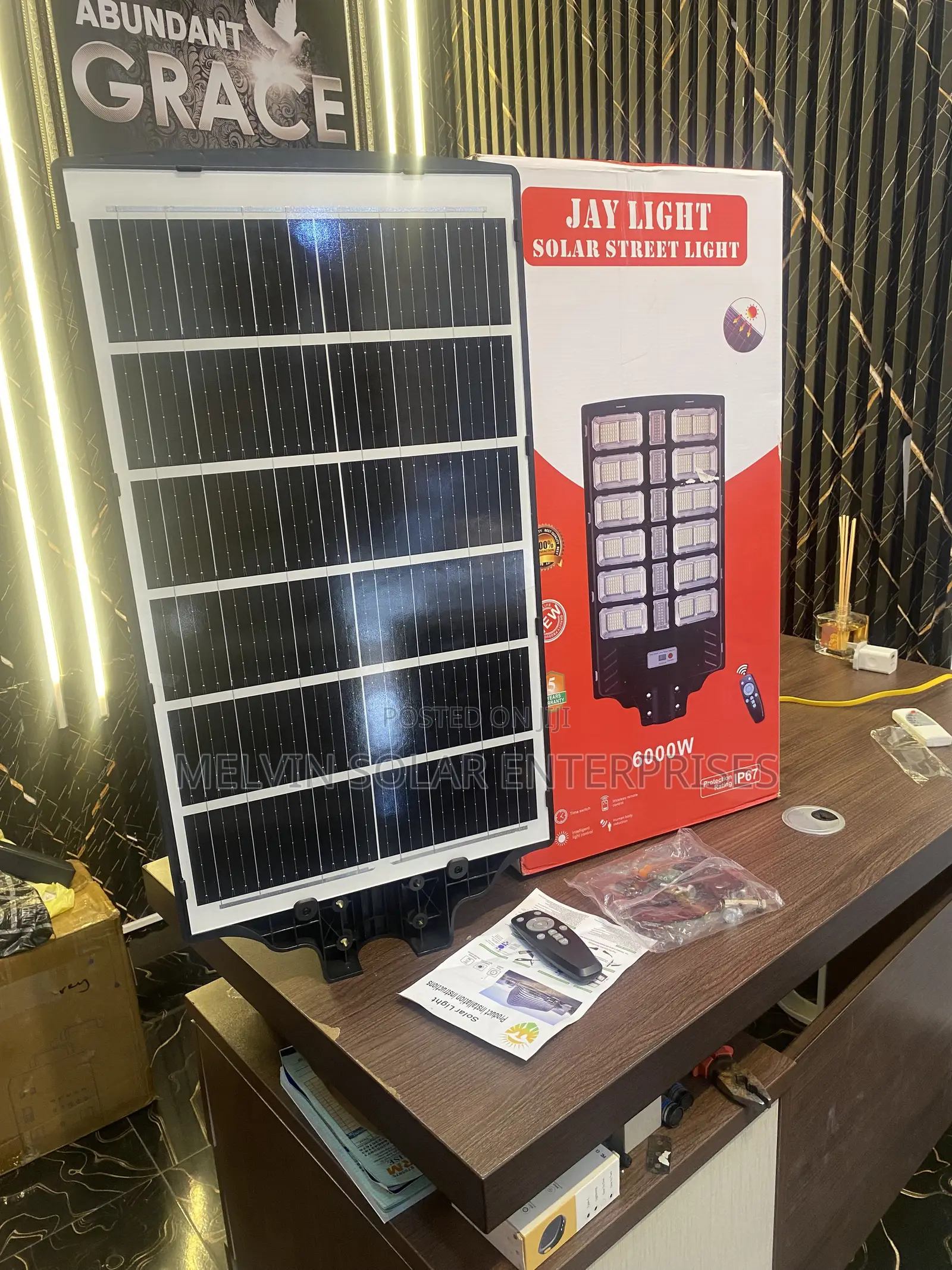 6000watts IP67 Jaylights Solar Street Lights Available in Store Now