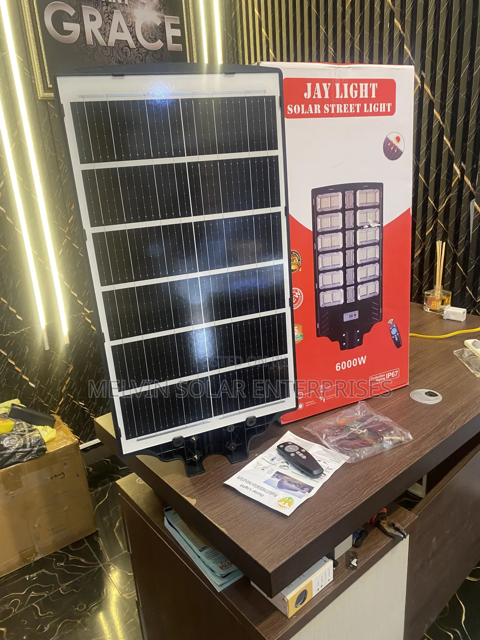 6000watts IP67 Jaylights Solar Street Lights Available in Store Now
