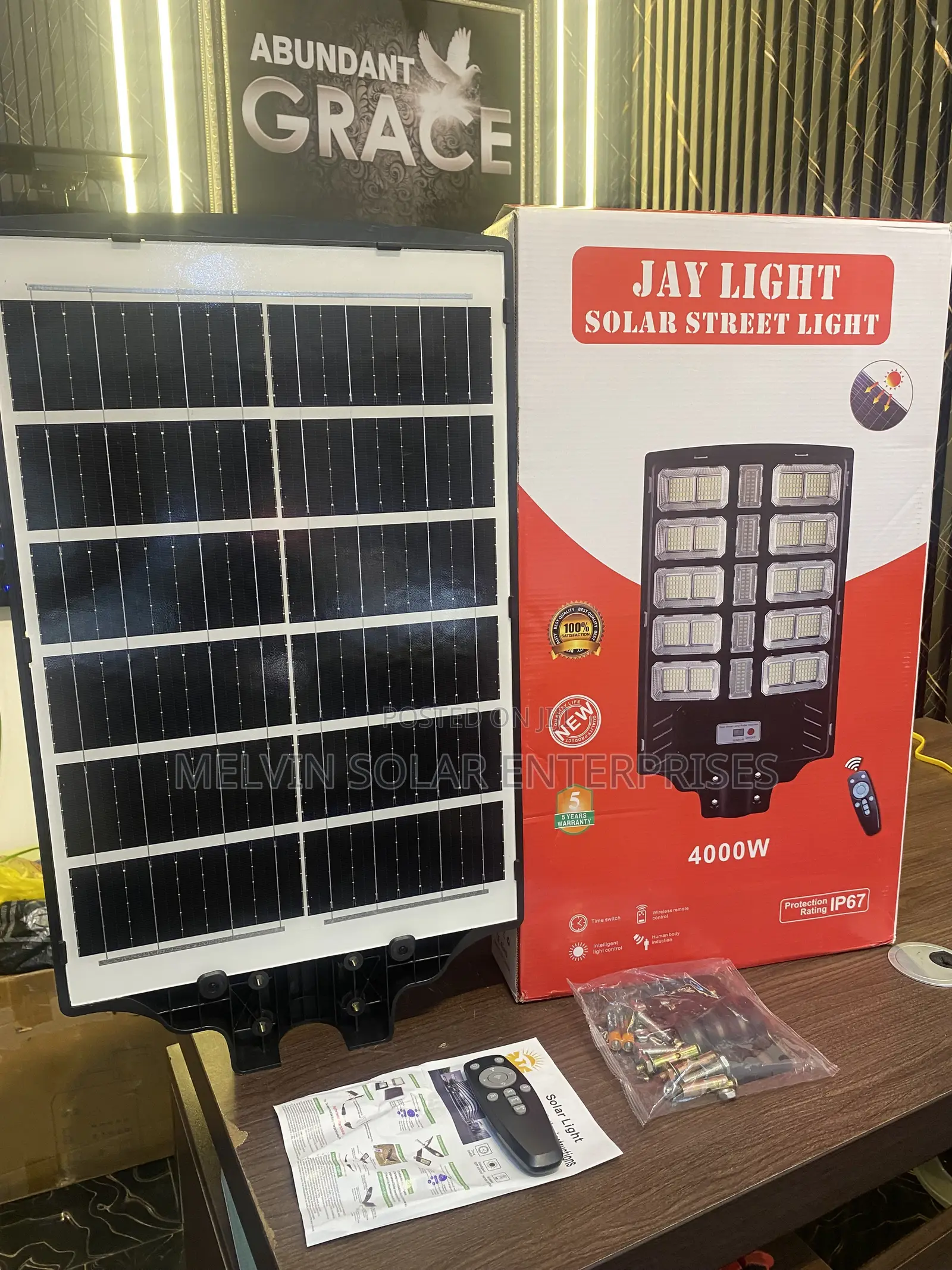 4000watts IP67 Jaylights Solar Street Light Ma Available Now in Store