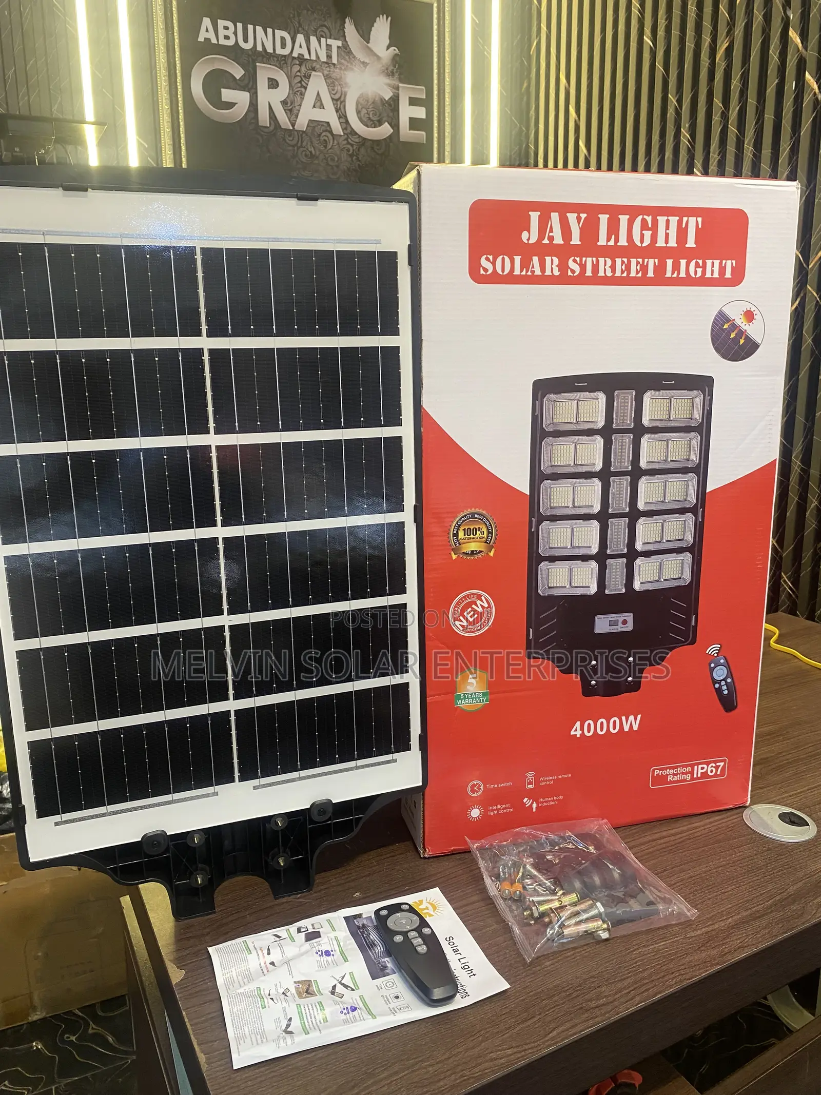 4000watts IP67 Jaylights Solar Street Light Ma Available Now in Store