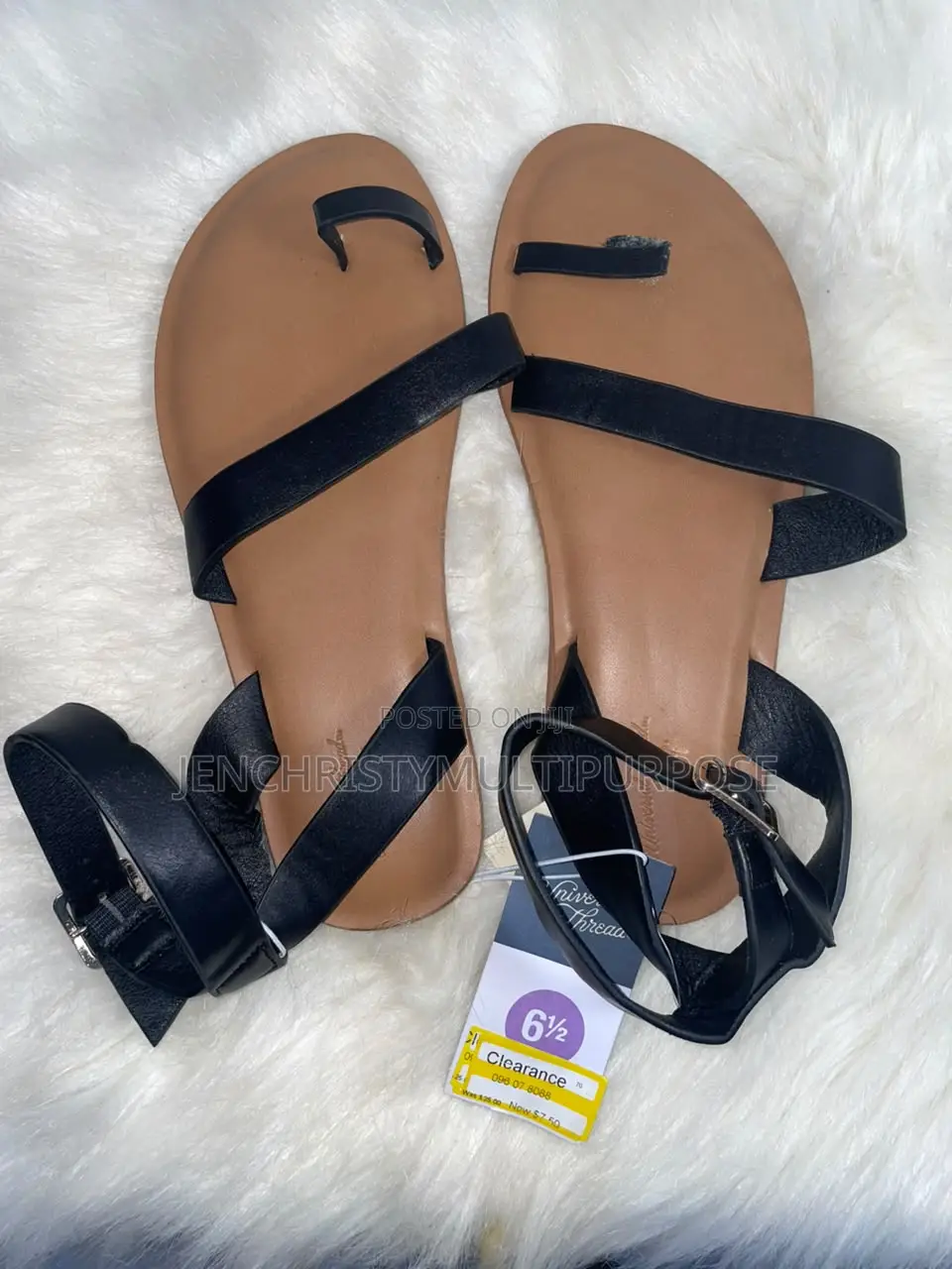 Women's Brown Platform Ankle Strap Sandals