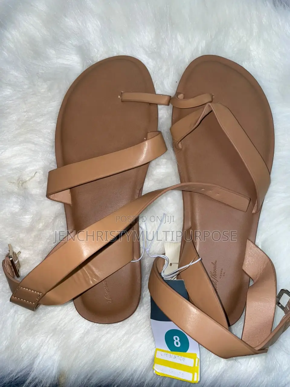 Women's Brown Platform Ankle Strap Sandals