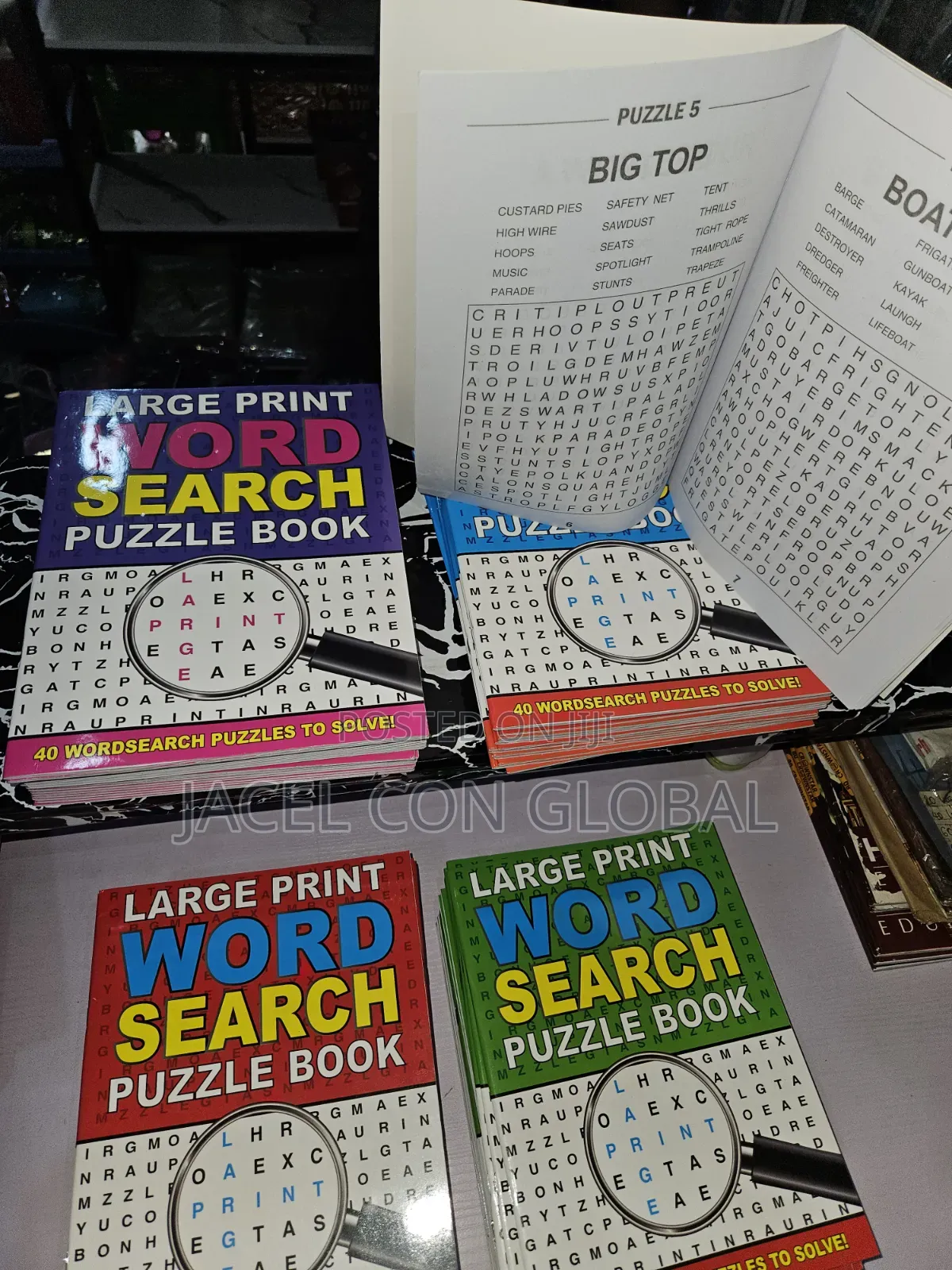 Word Search Puzzle Book (40 Puzzles)