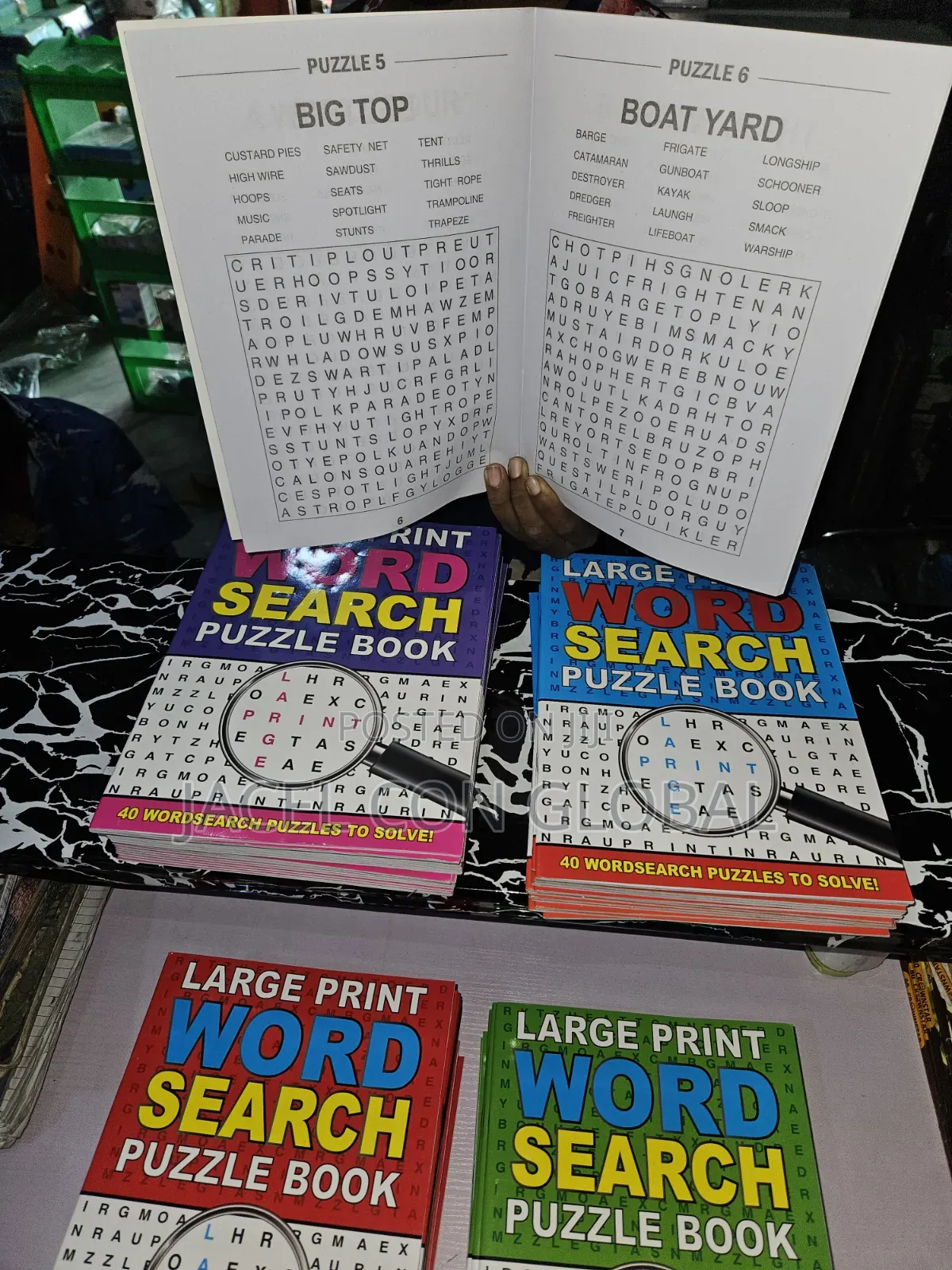 Word Search Puzzle Book (40 Puzzles)