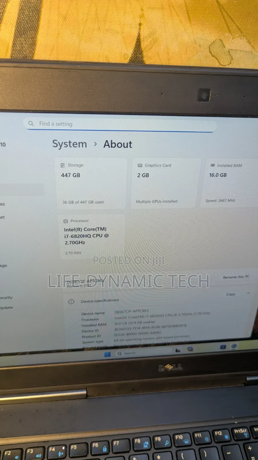 Laptop Dell Precision 7510 16GB Intel Core i7 SSD 512GB