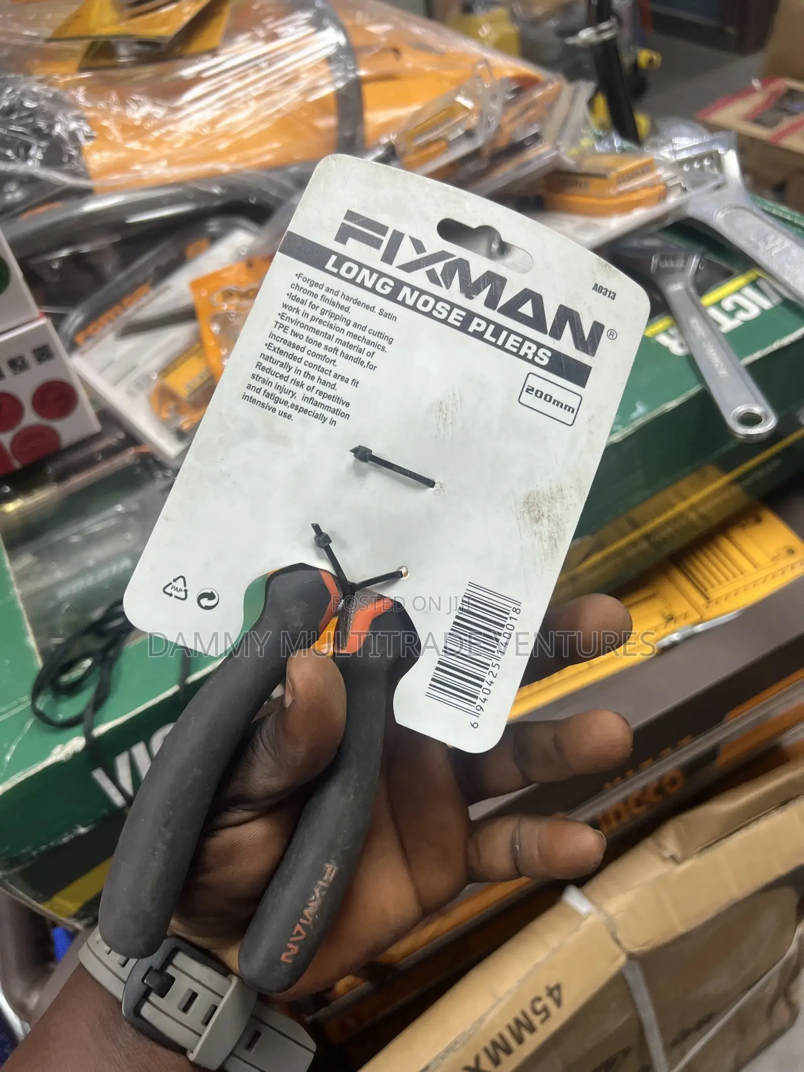 Fixman Industrial Long Nose Pliers