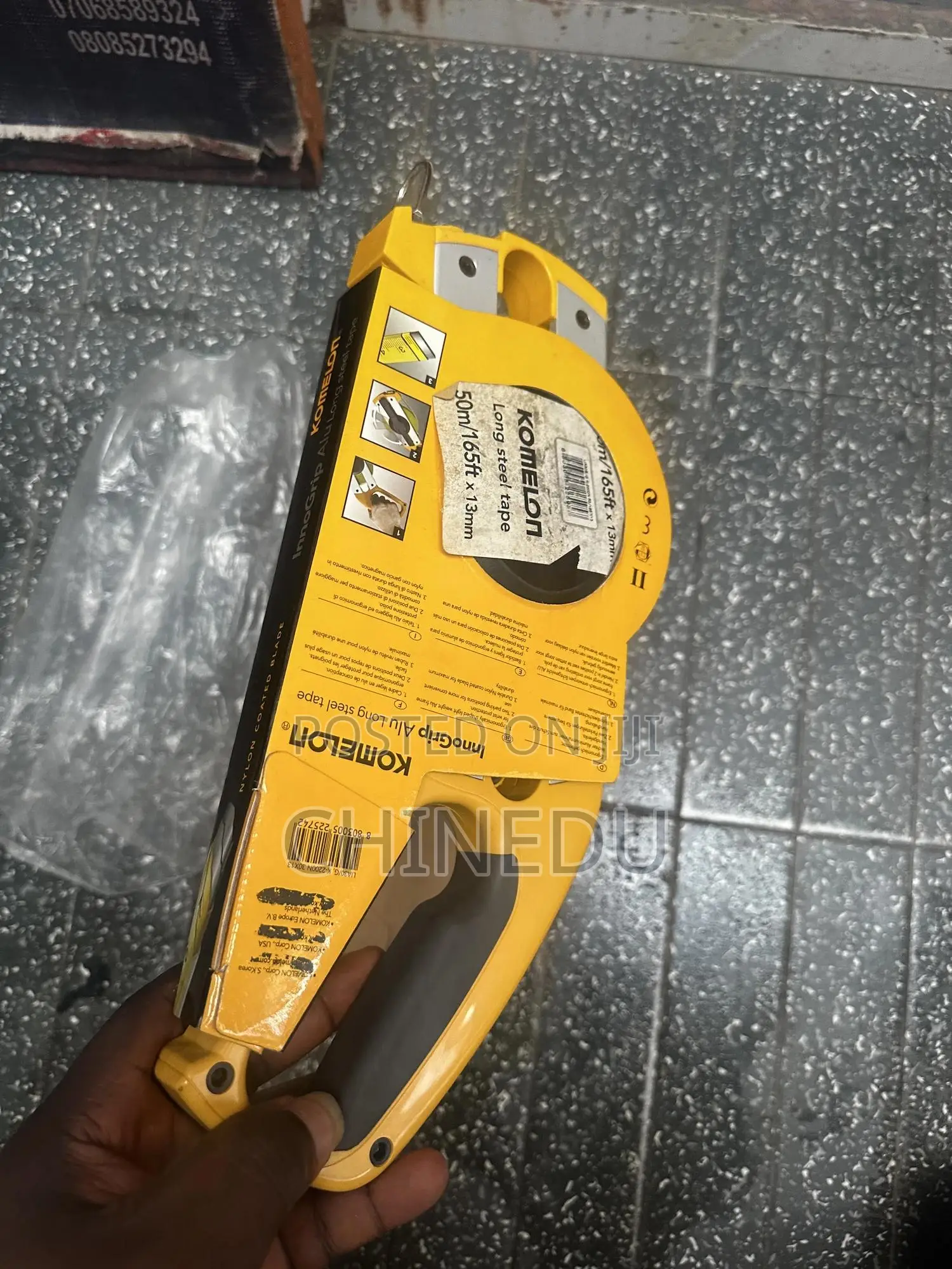 Komelon InnoGrip Alu Long Steel Tape 50meter