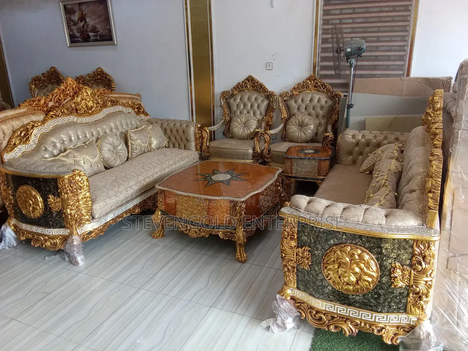 Luxury Royal Sofa Set With Centre Table a Side Stool– Premium Finish