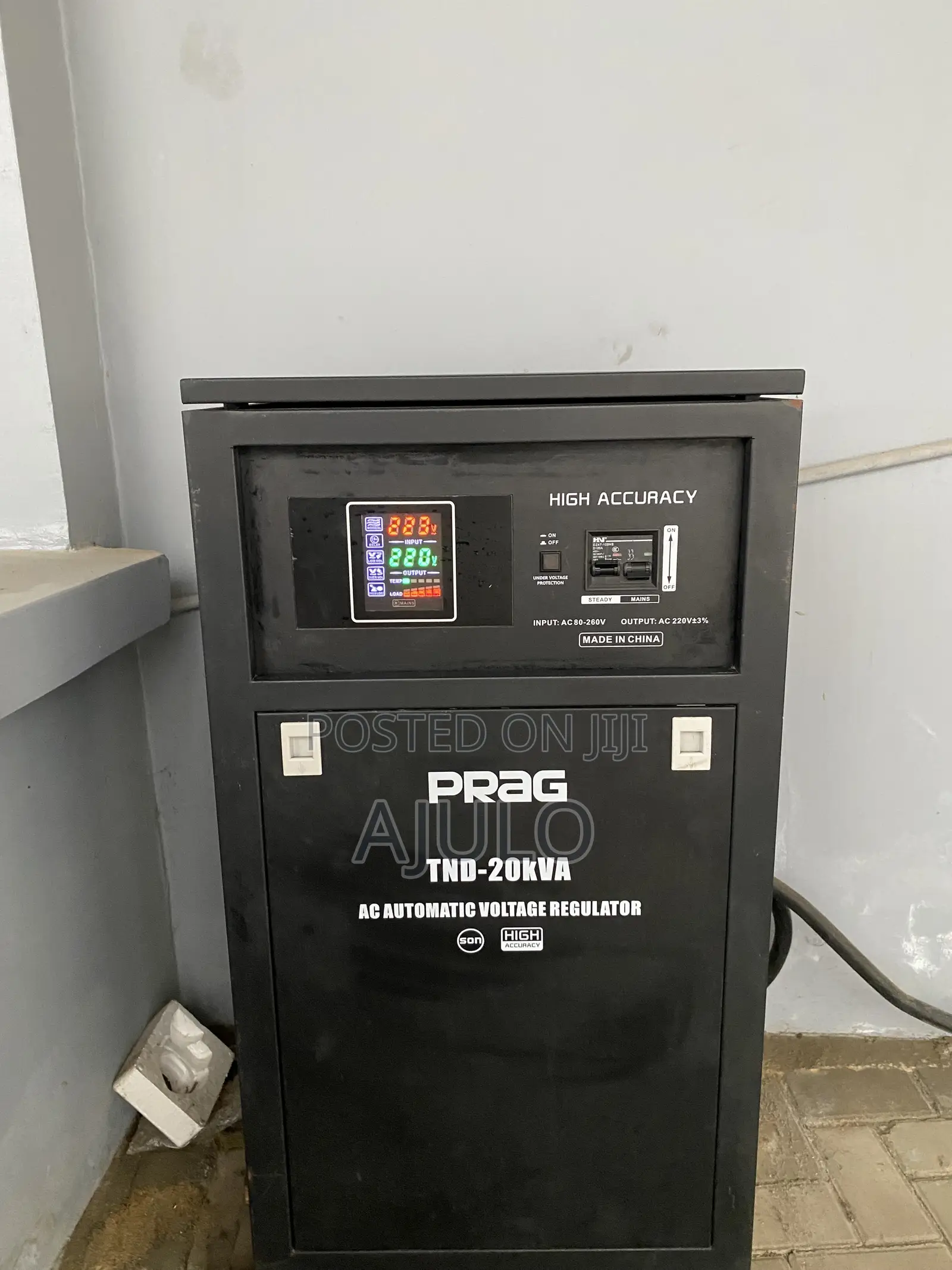 PRAG 20KVa Voltage Regulator 80-260v TND - 20KVa
