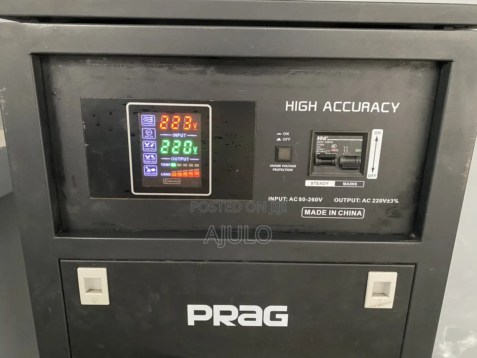 PRAG 20KVa Voltage Regulator 80-260v TND - 20KVa