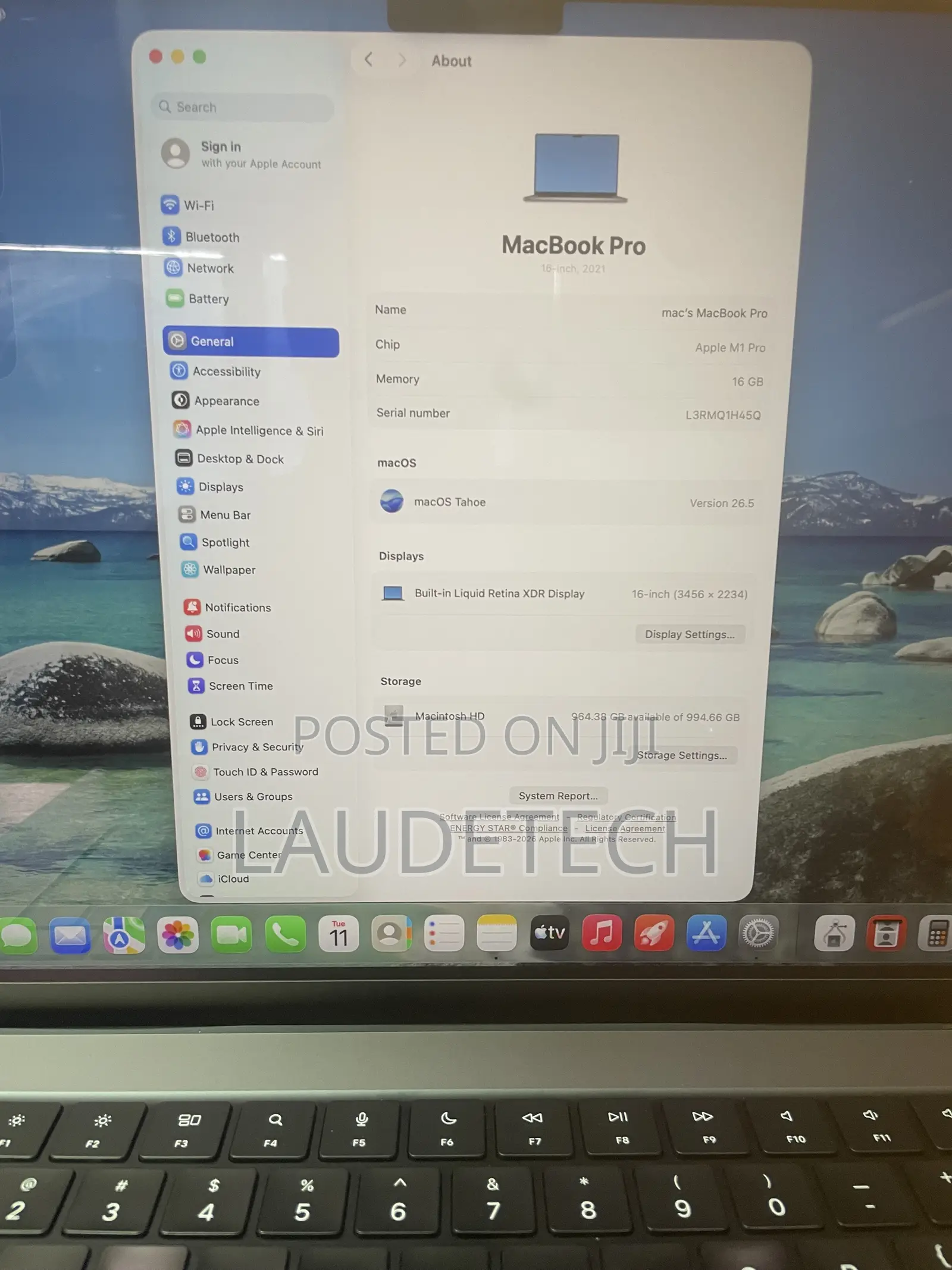 Laptop Apple MacBook Pro 2021 M1 16GB Apple M1 Pro SSD 1T