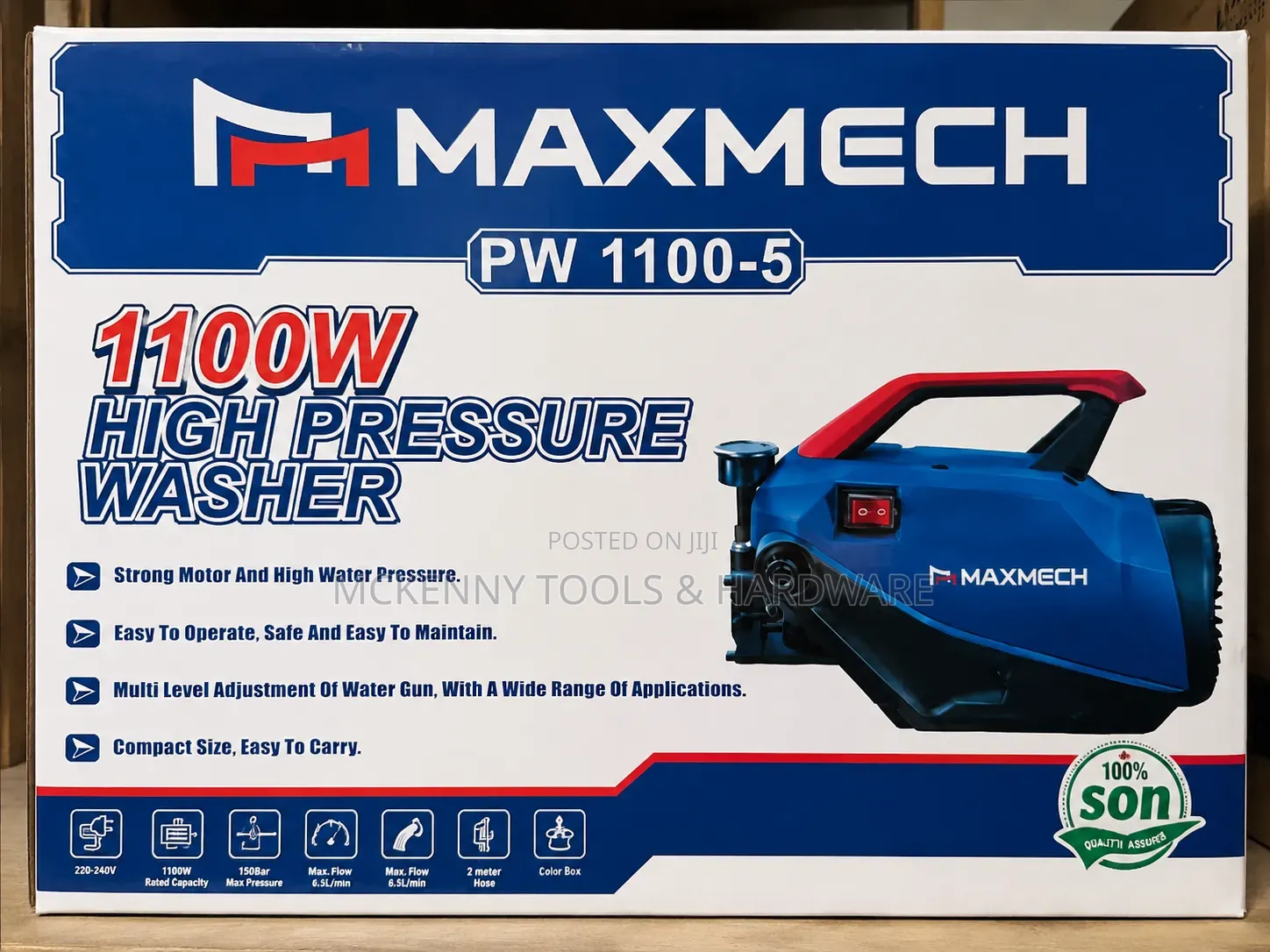 Maxmech 1100W High Pressure Washer (PW 1100-5) – Brand New Car Washer